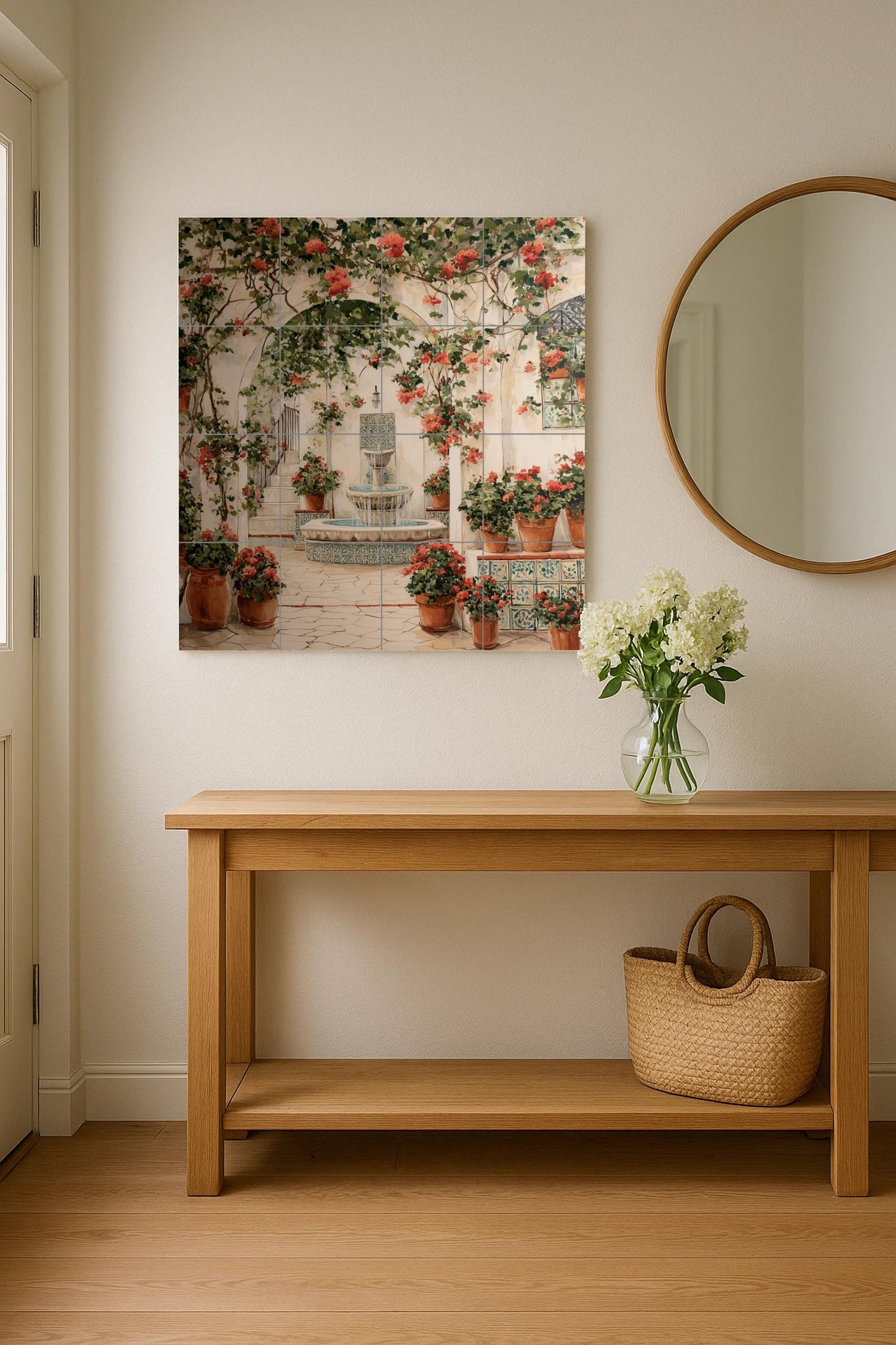 For Courtyard Andalusian — Flowers & Landscape Art · Tile Wall Art