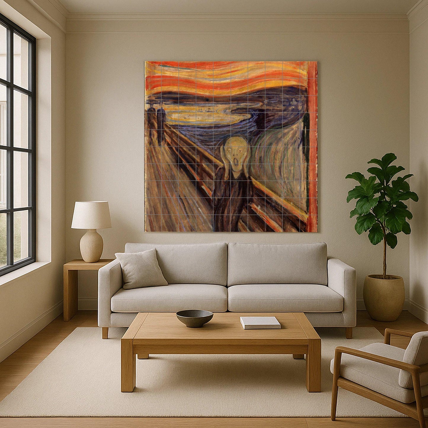 "der Grito" von Munch · Keramik-Wandbild — Meisterwerk der Kunst