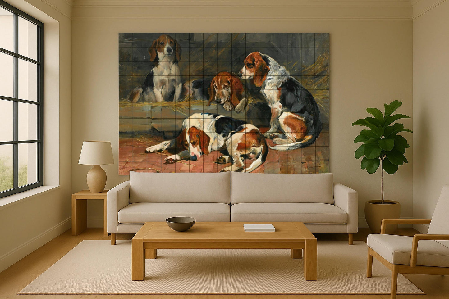 Hund · Keramik-Wandbild — Vogel- & Tier-Wandbild