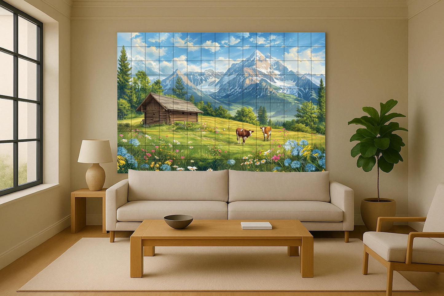 Panorama von Appenzell — Fliesen-Wandbild aus Keramik · Garten- & Natur-Dekor