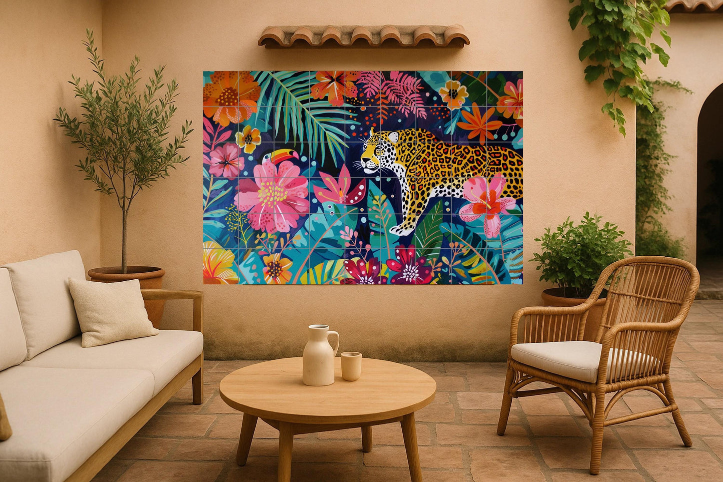 La selva amazónica · Ceramic Wall Mural — Flowers & Landscape Art