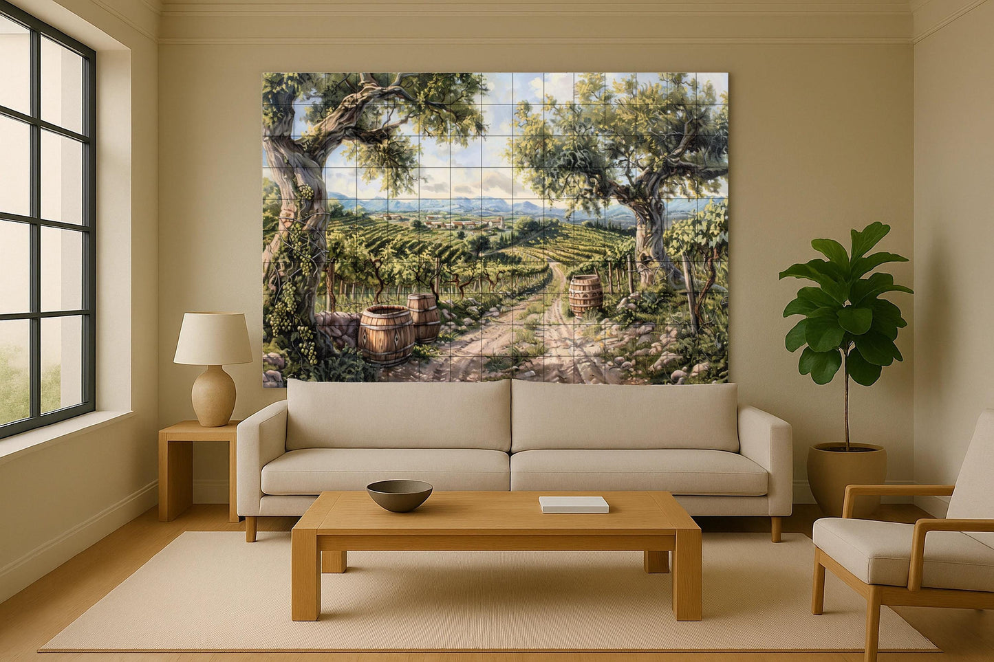 Cerámica di Vigneto — Cucina di Campagna, Arte da Parete in Ceramica