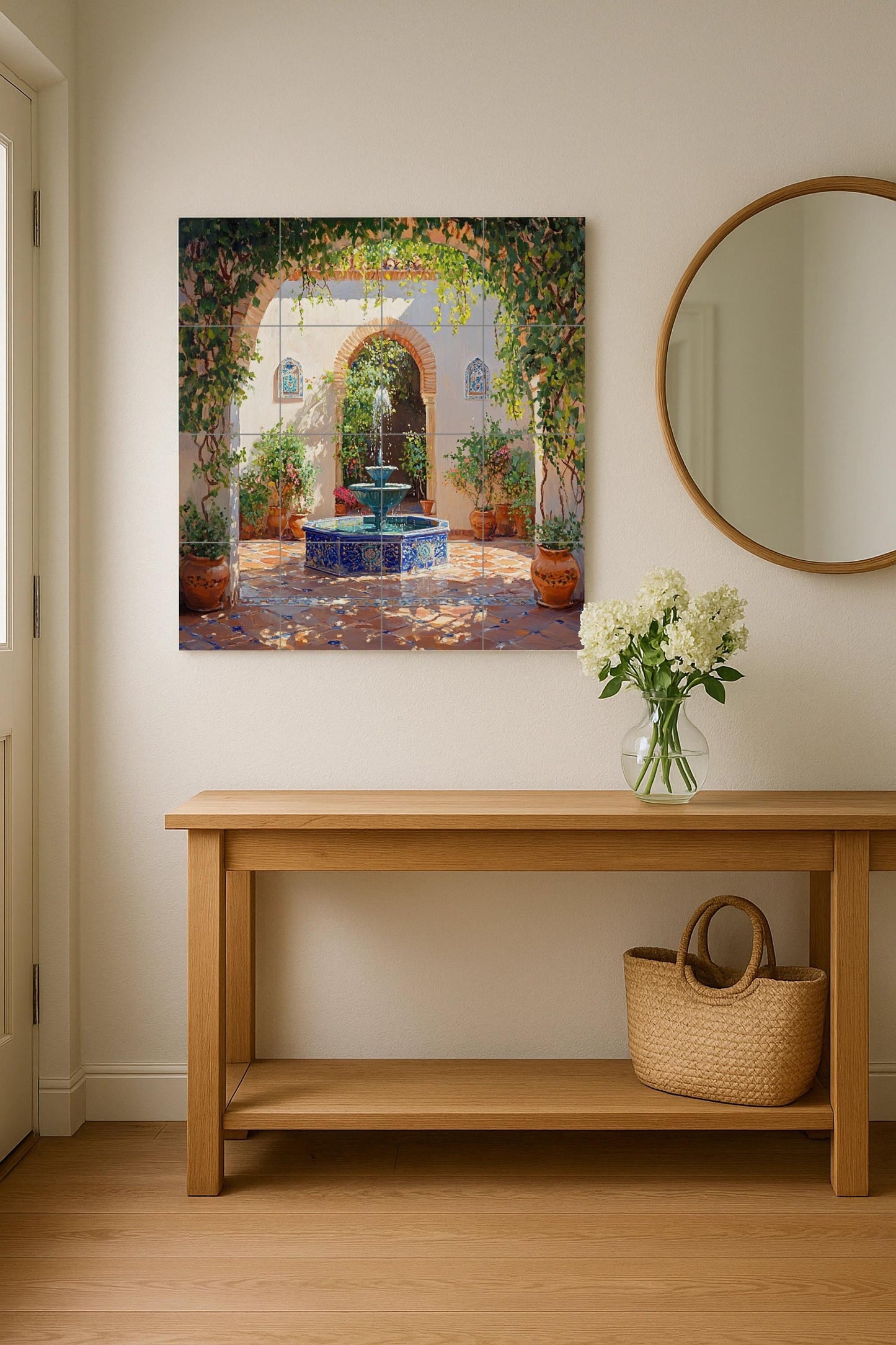 Un Cortile Andaluso — Murale in Piastrelle di Ceramica · Decoro Nautico