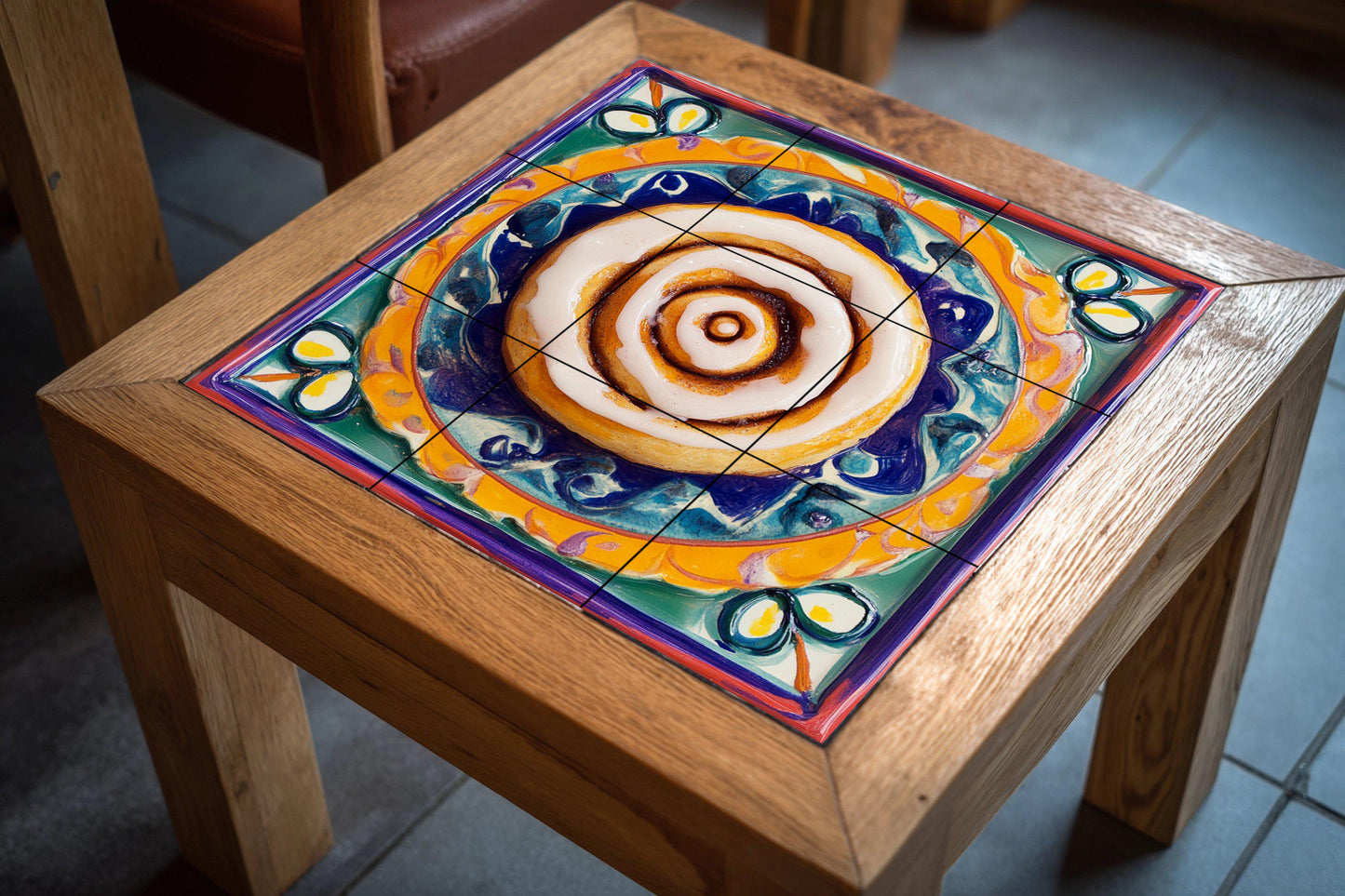 Rollos de canela · Fresque Céramique — Décor Mural Culinaire