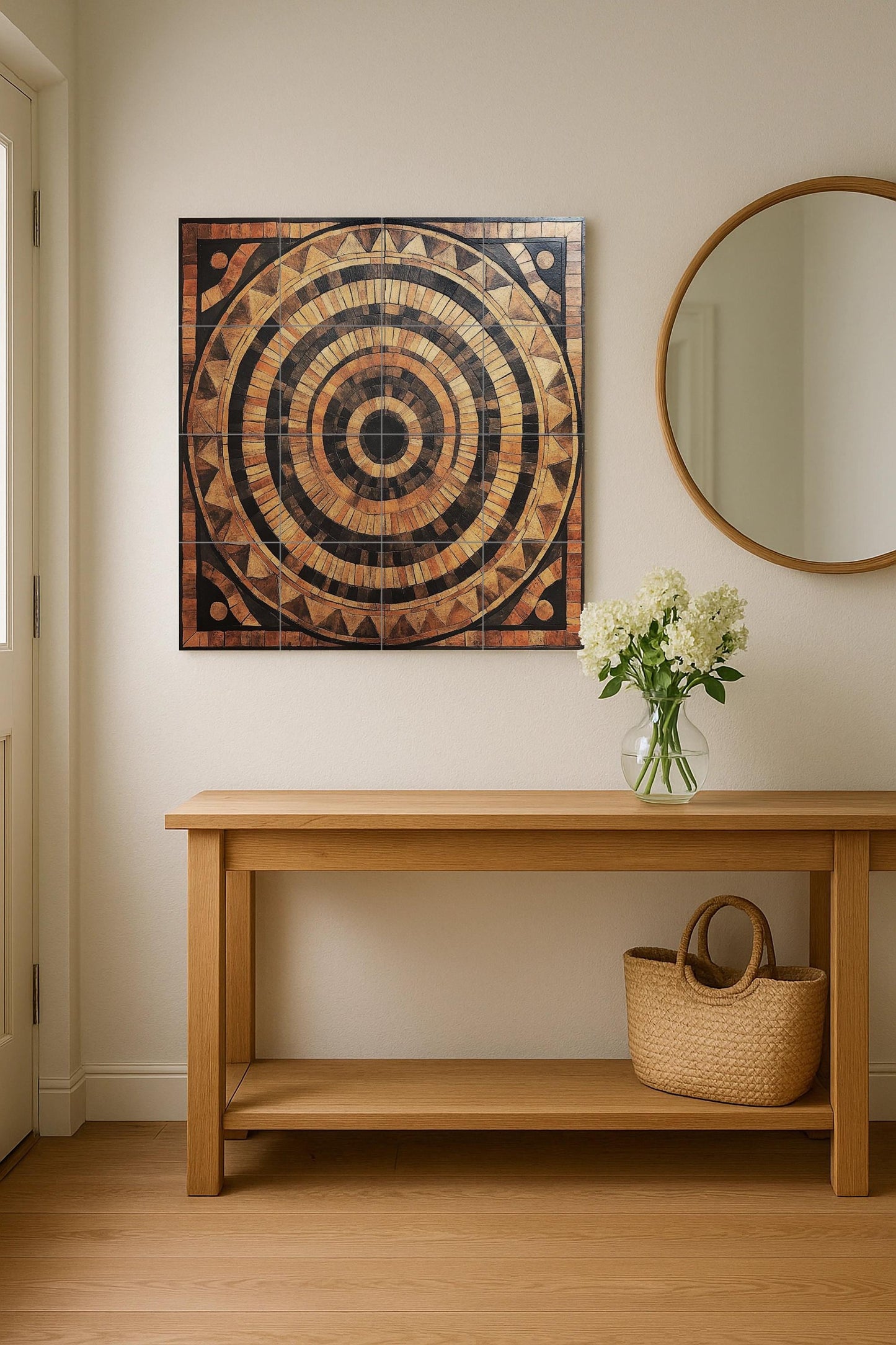 Circular Style madera — Art Populaire et Ornemental, Art Mural en Céramique