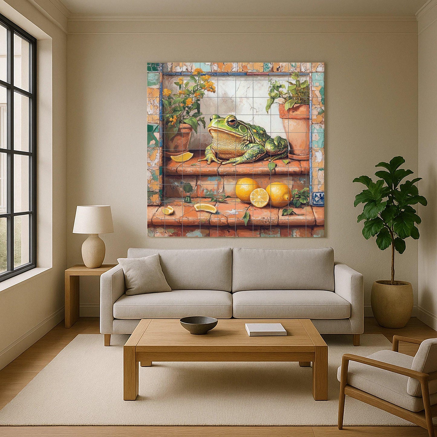 Fresque en Carrelage Diseño de rana Rustique — Cuisine de Campagne