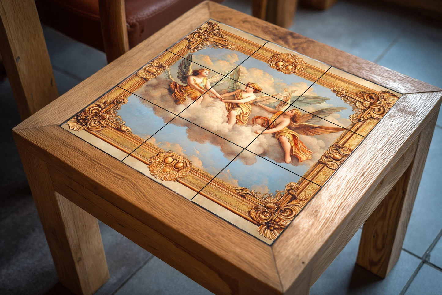 Anges Celestiales · Fresque Céramique — Scène Biblique