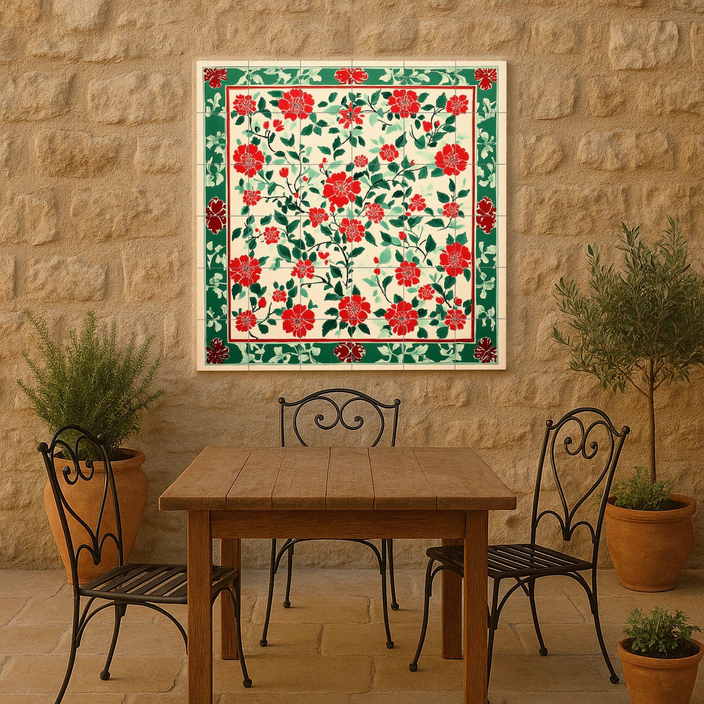 Vietnamita Dong Ho — Garden & Scenery Décor · Tile Wall Art