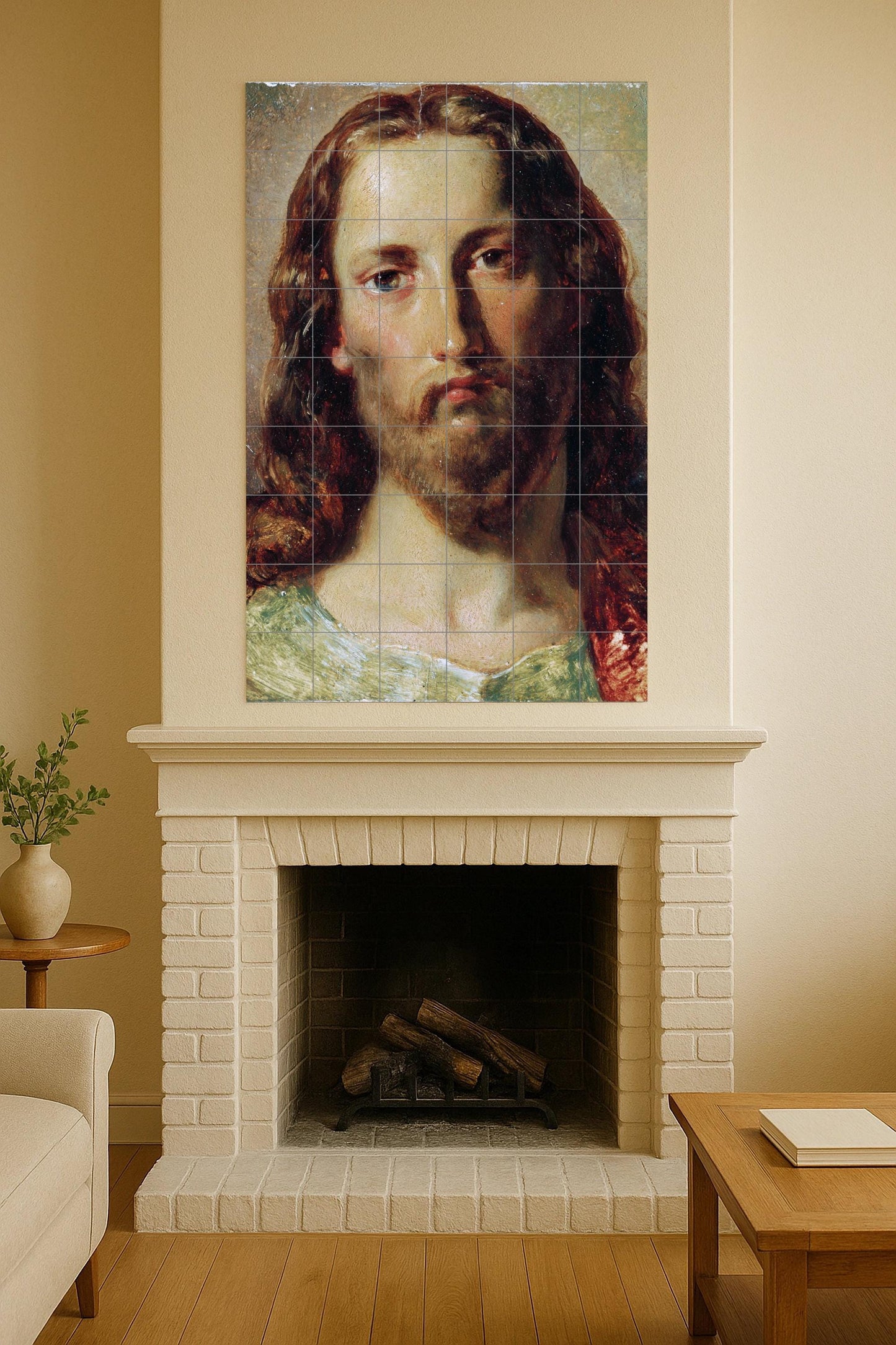 Rostro de Cristo — Cerámica de Jesús en estilo clásico