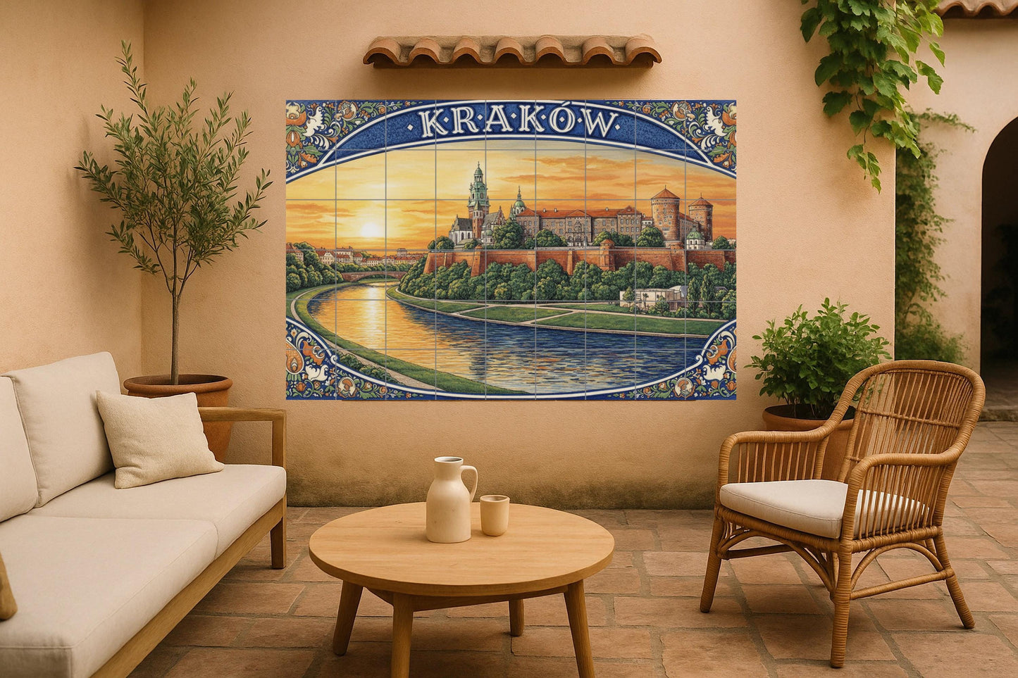 Cracovia · Murale Ceramico — Murale di Monumenti