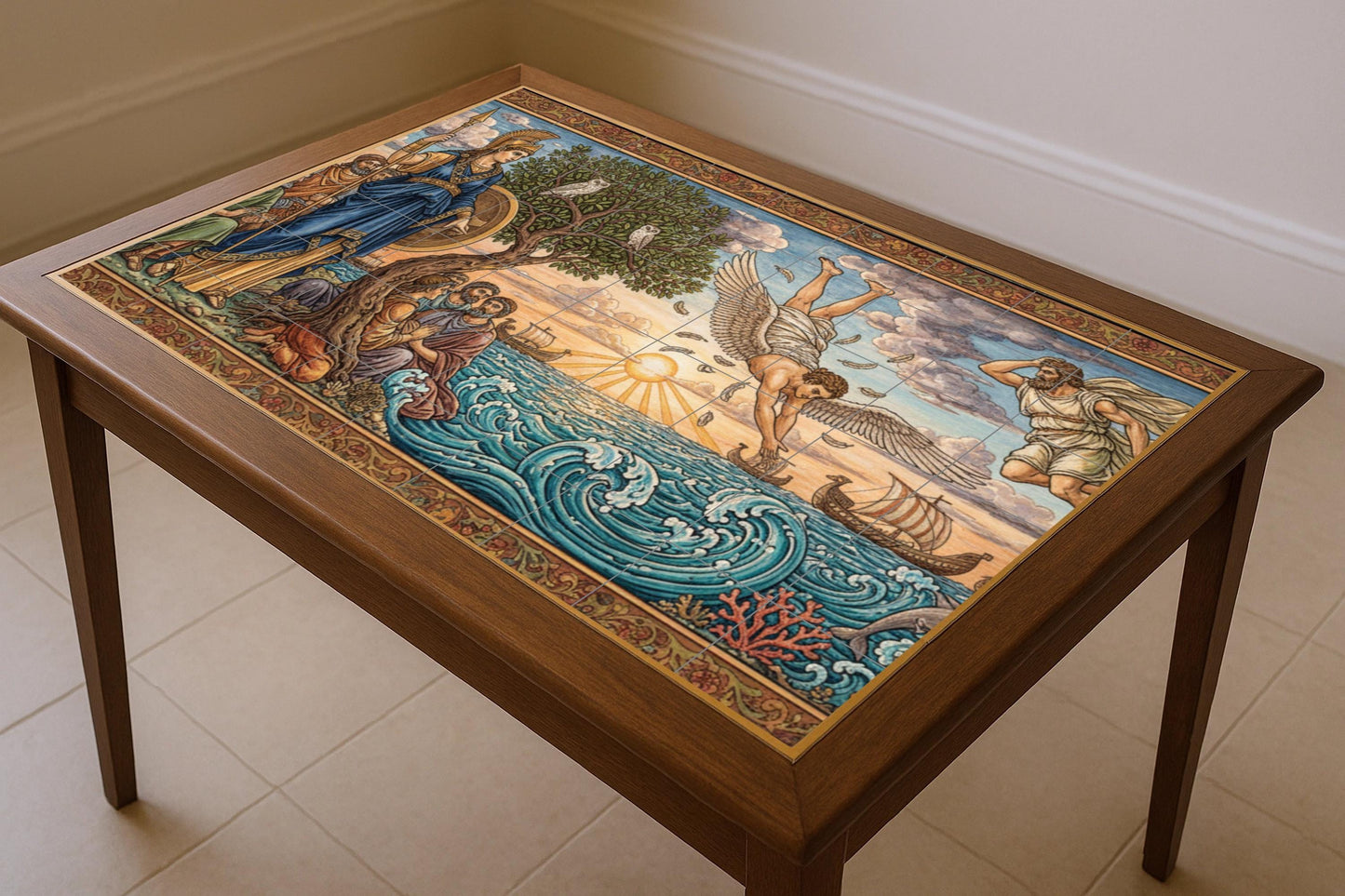 Fresque en Carrelage Vol de Ícaro — Légendes et Épopées
