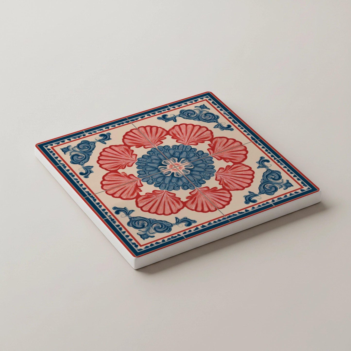 Coast atlántica — Ceramic Coaster Set · Seaside Table Décor