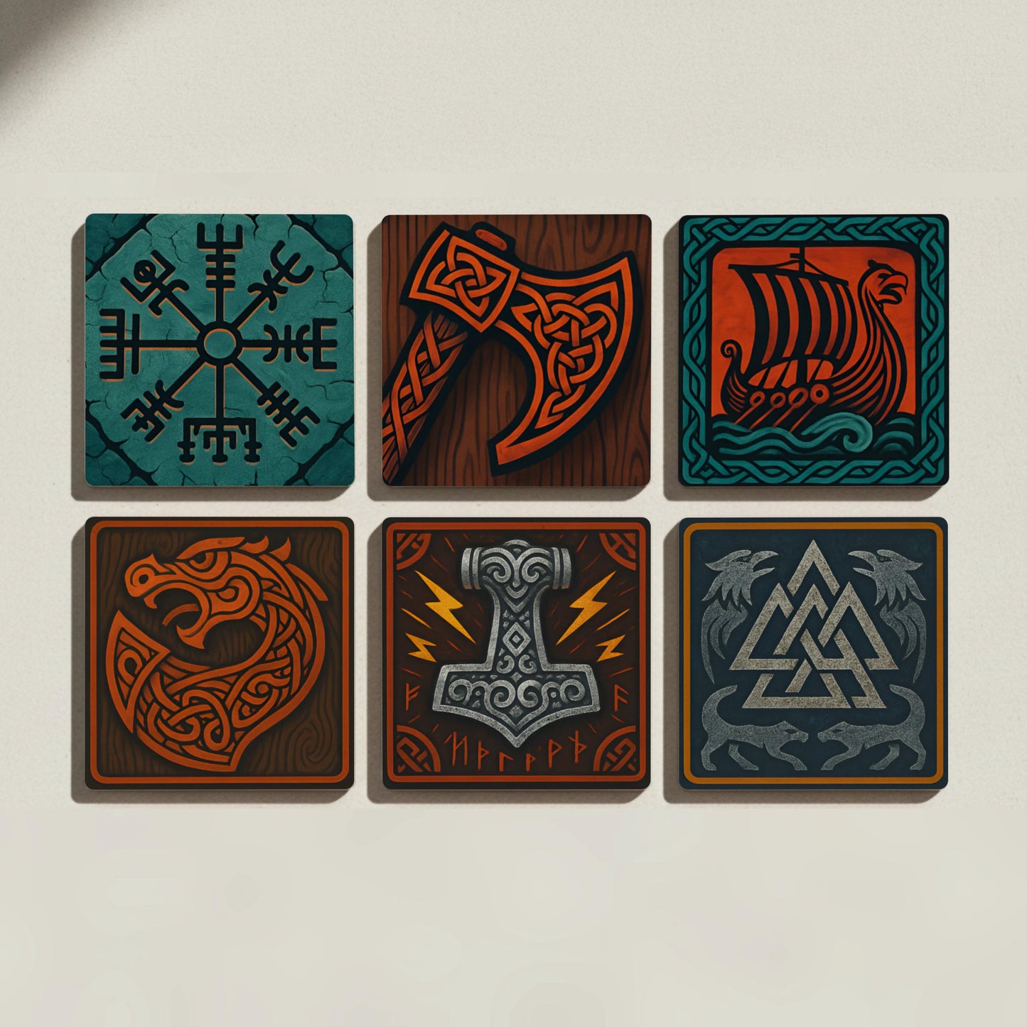 Ceramic Coasters Mitología Nordic — Design-Lover's Table Set