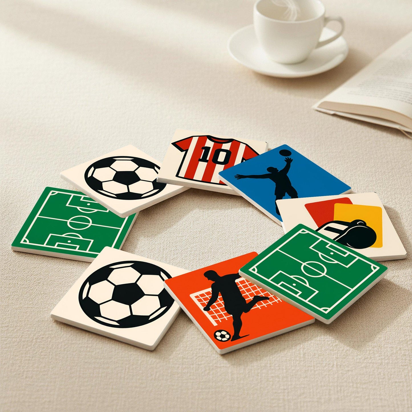Posavasos Fútbol / Regalo para fanáticos del fútbol, decoración para el día del