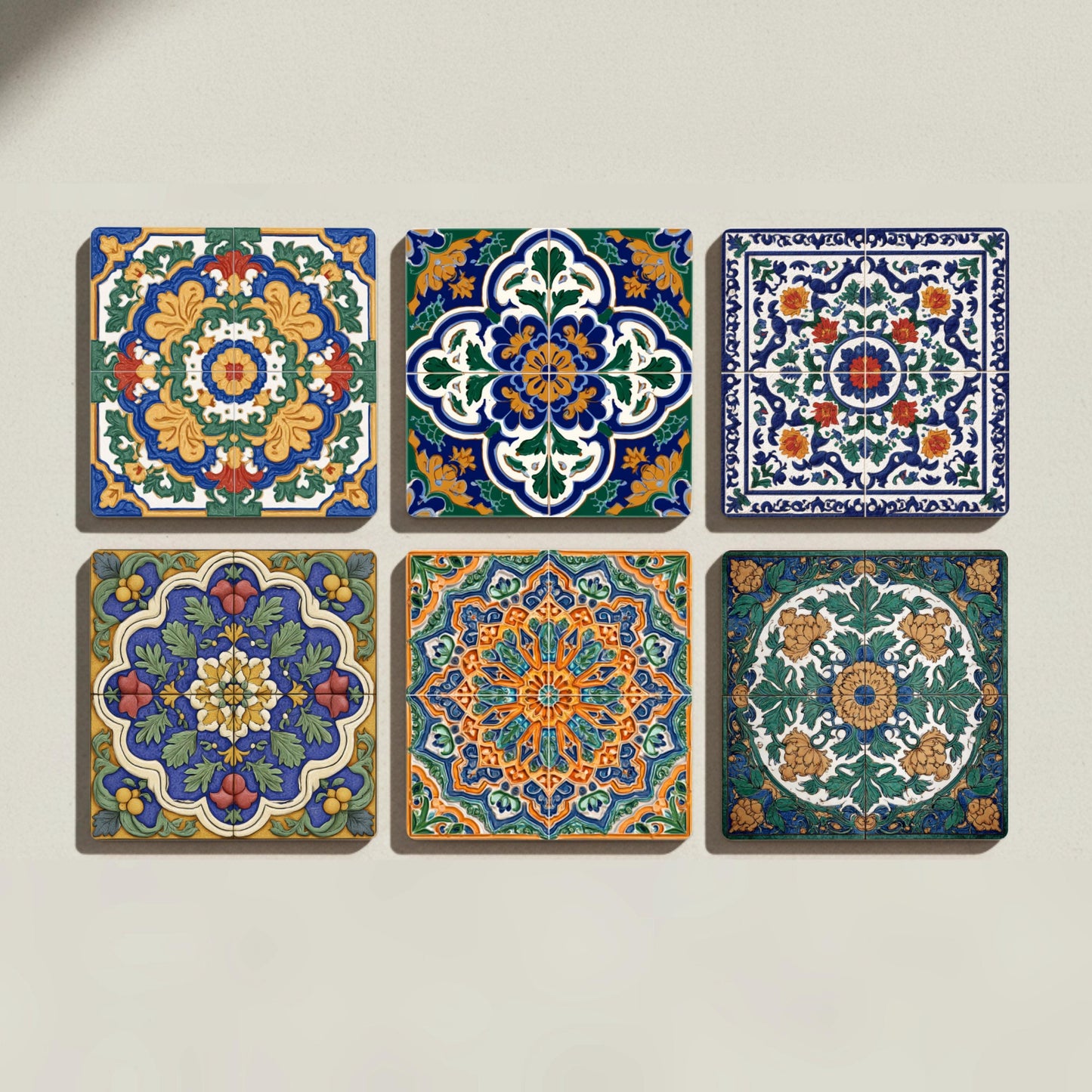 Sottobicchieri Ornamental con motivos florales — Set da Tavola per Amanti del Design
