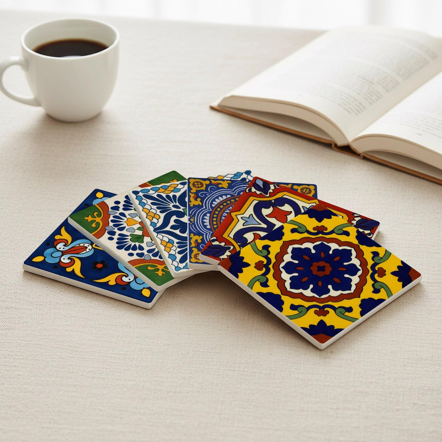 Posavasos Talavera mexicana