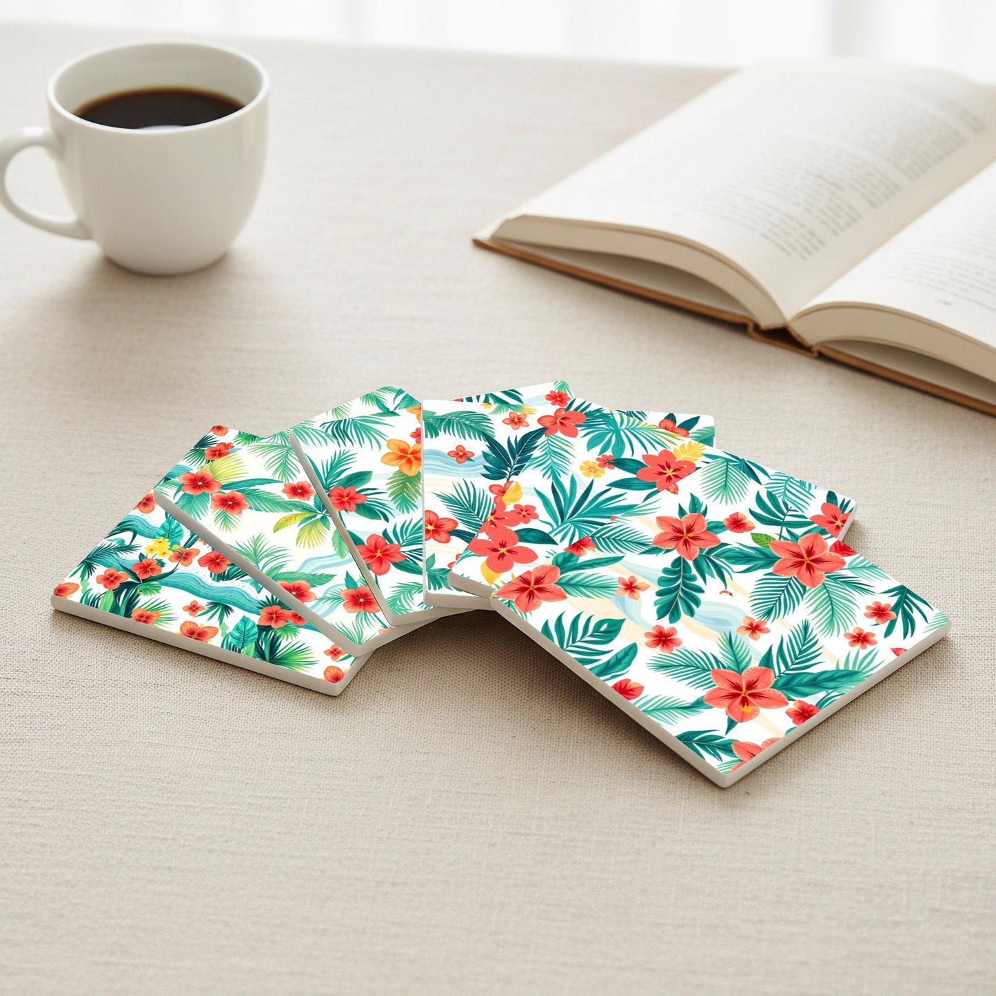 Posavasos Diseño de jardín tropical