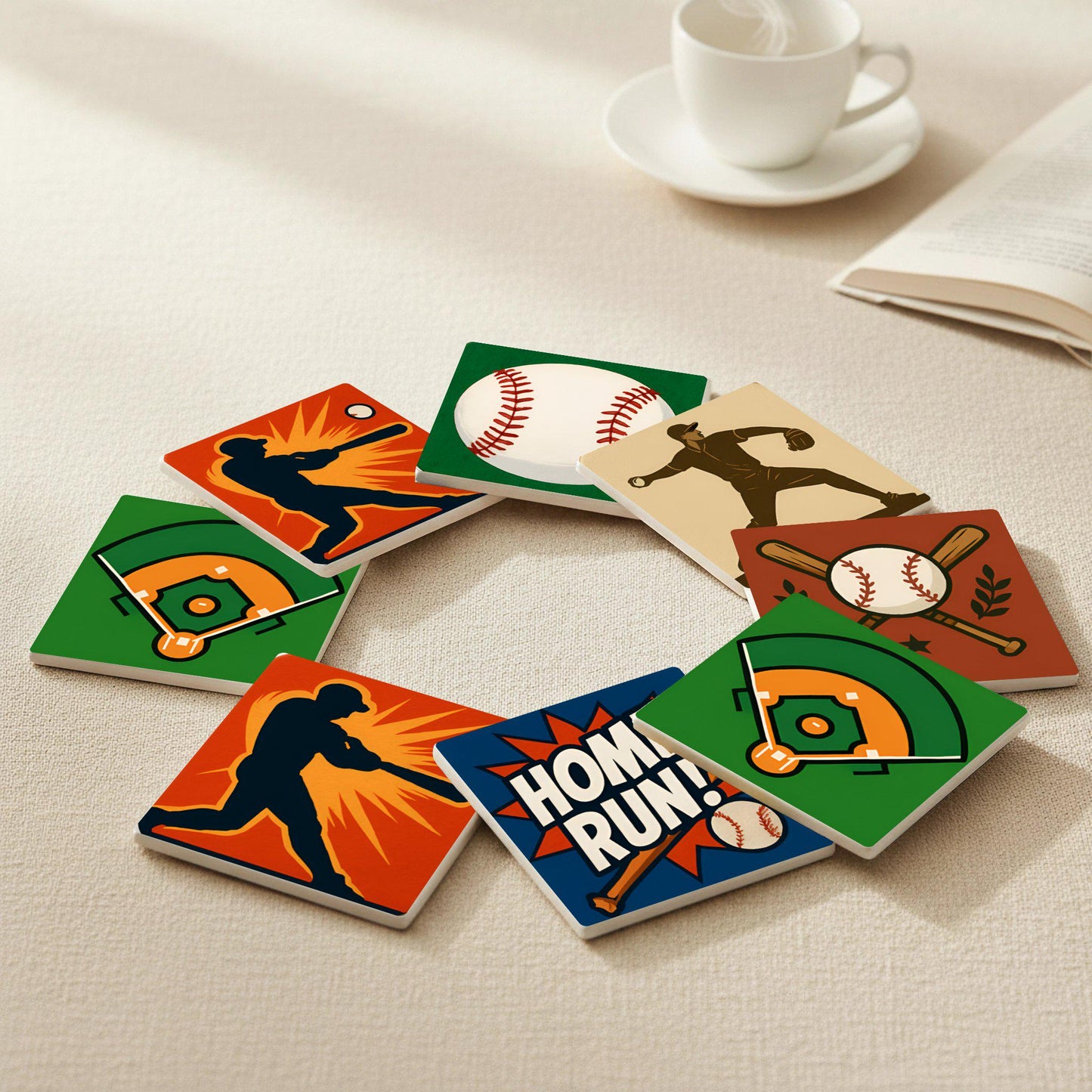 Dessous de Verre Béisbol retro / Decoración deportiva — Géométrique et Déco