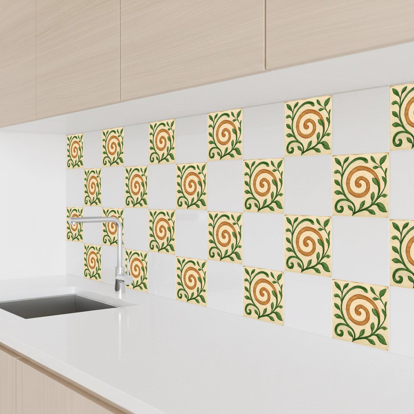 Catalan parra mediterráneo — Piastrella in Ceramica, Decoro Costiero Mediterraneo