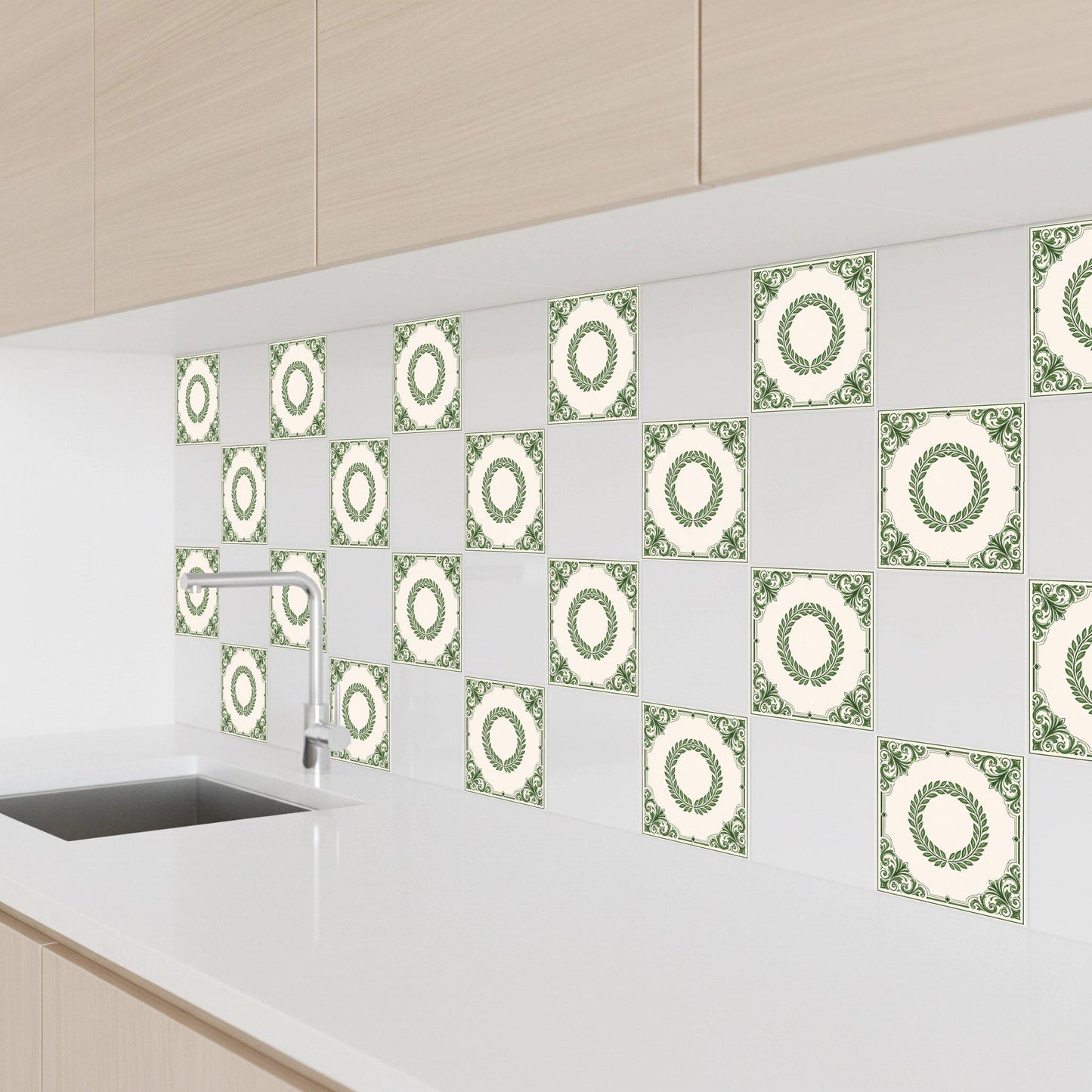 Carreau Rhodes Couronne de Laurier · Décor Nature