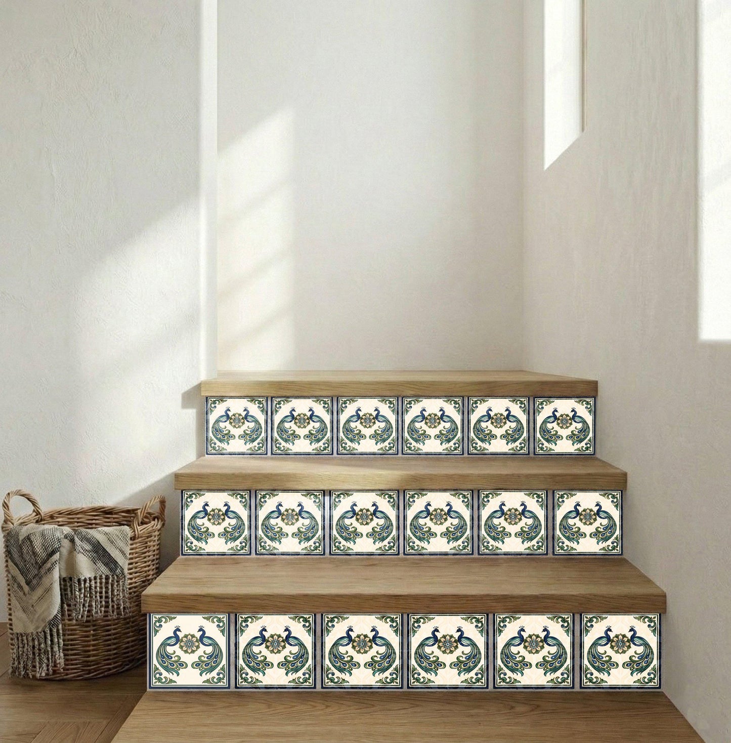 Azulejo Jaipur indio real pavo real