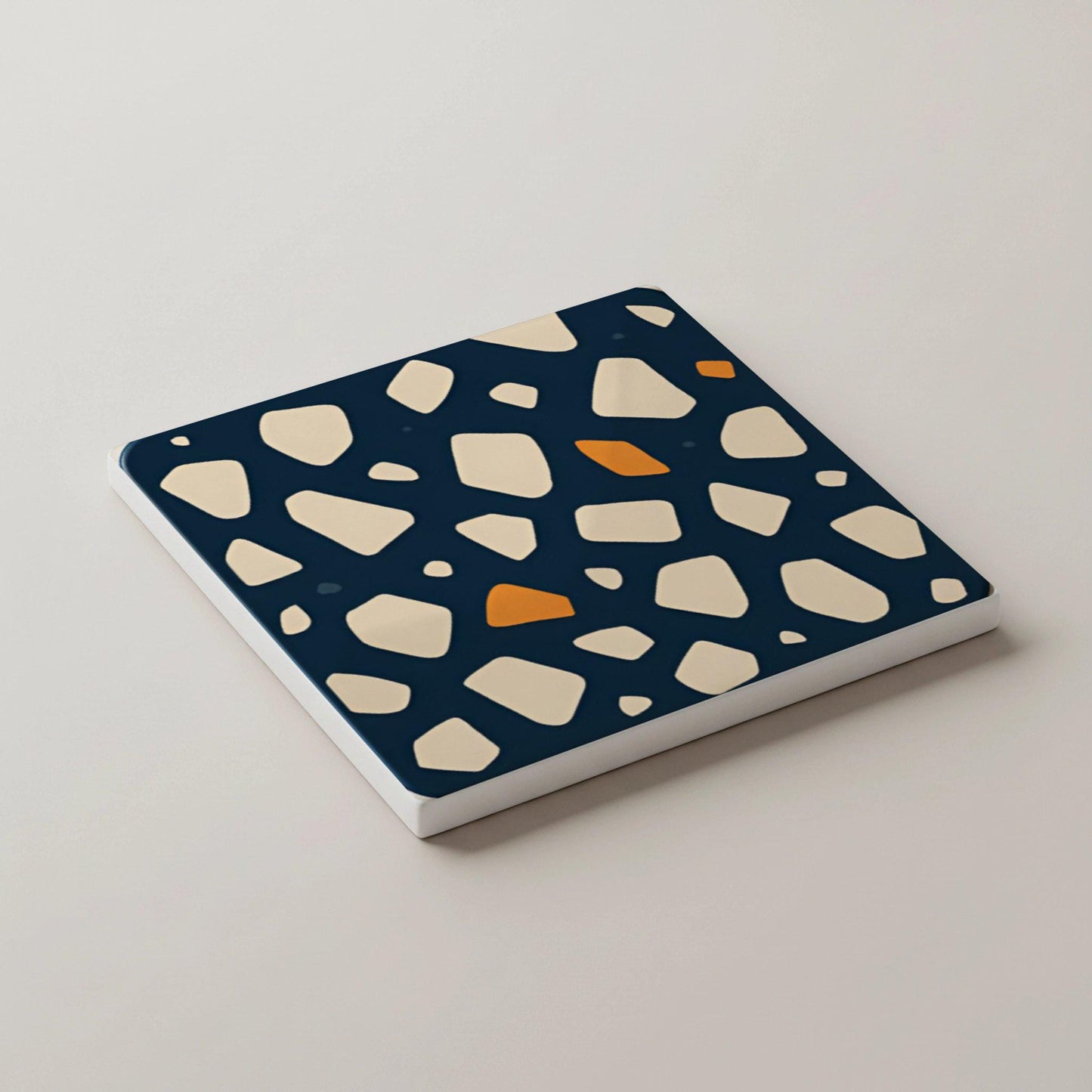 Terrazo — Ceramic Coaster Set · Geometric & Deco