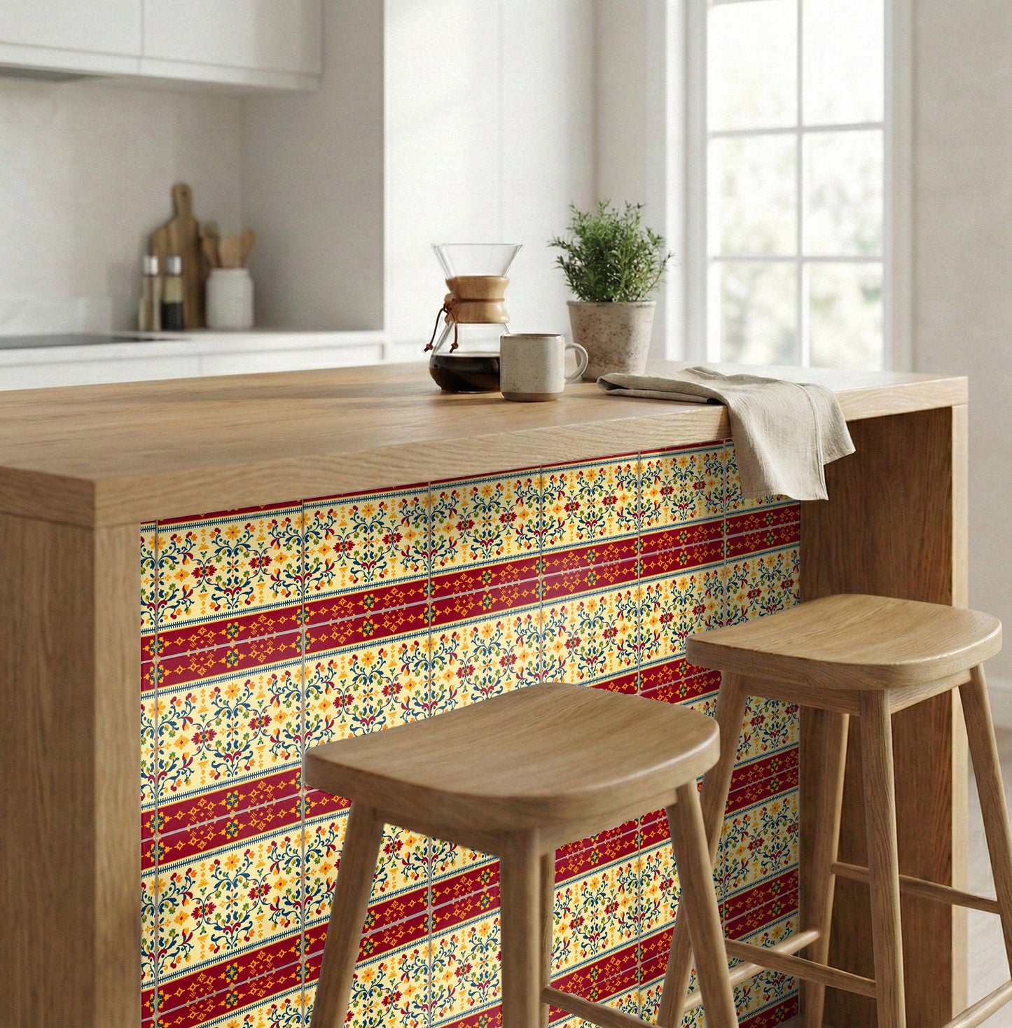 Persian Floral — Contemporary Geometric Décor Ceramic Tile