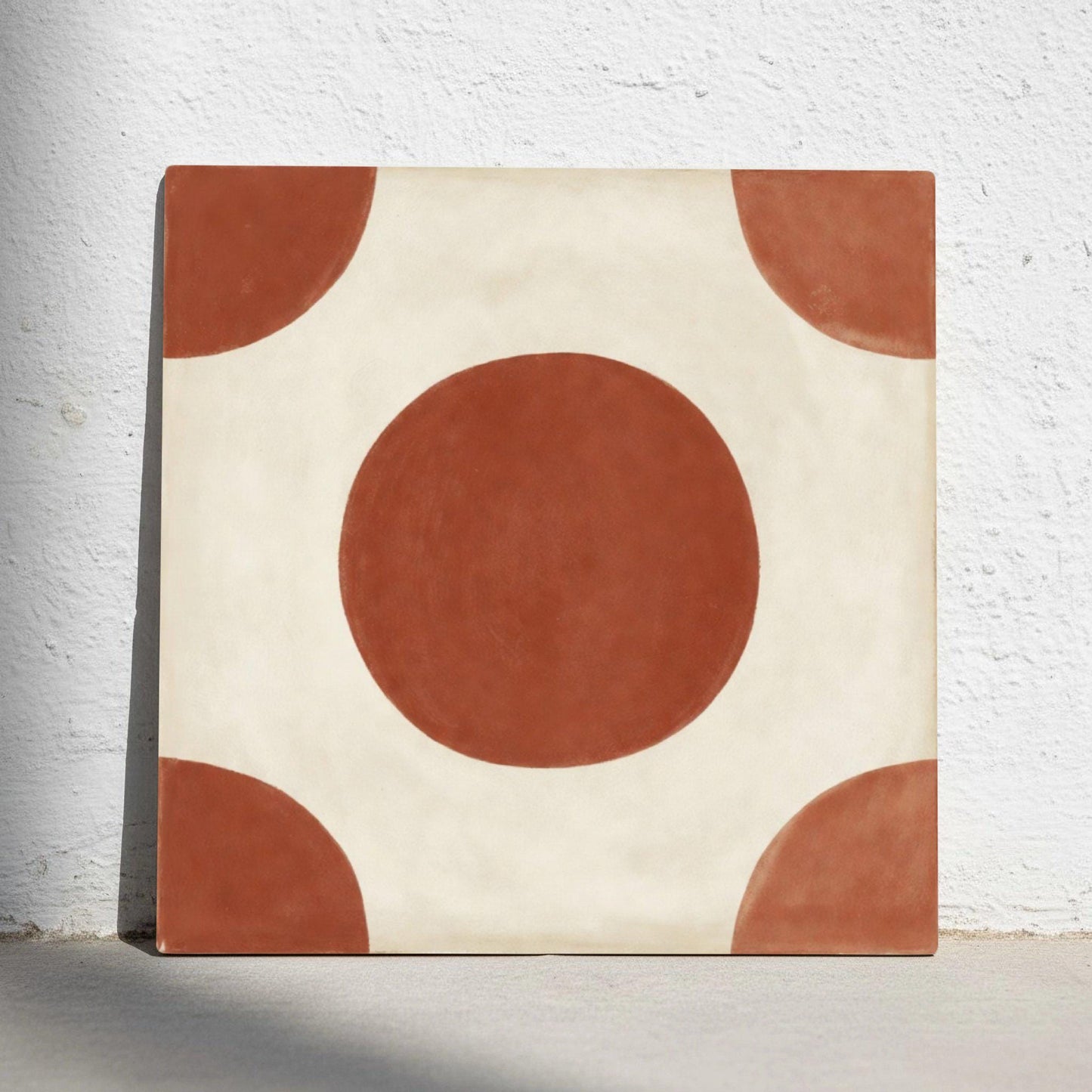 Ceramic Tile Terracotta Style Circle — Precision-Line Geometry