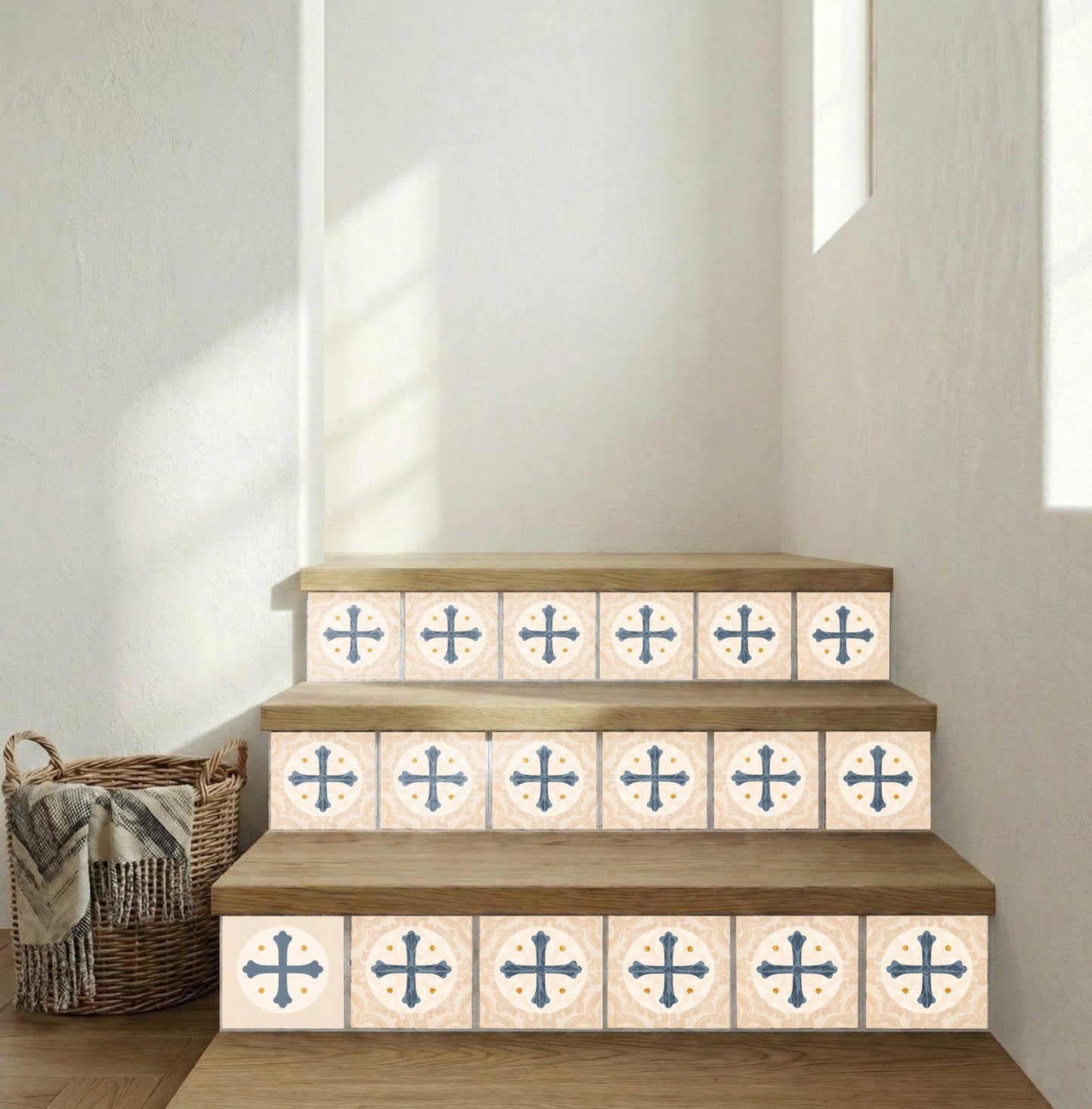 Christian Cross — Geometric Pattern Decorative Tile