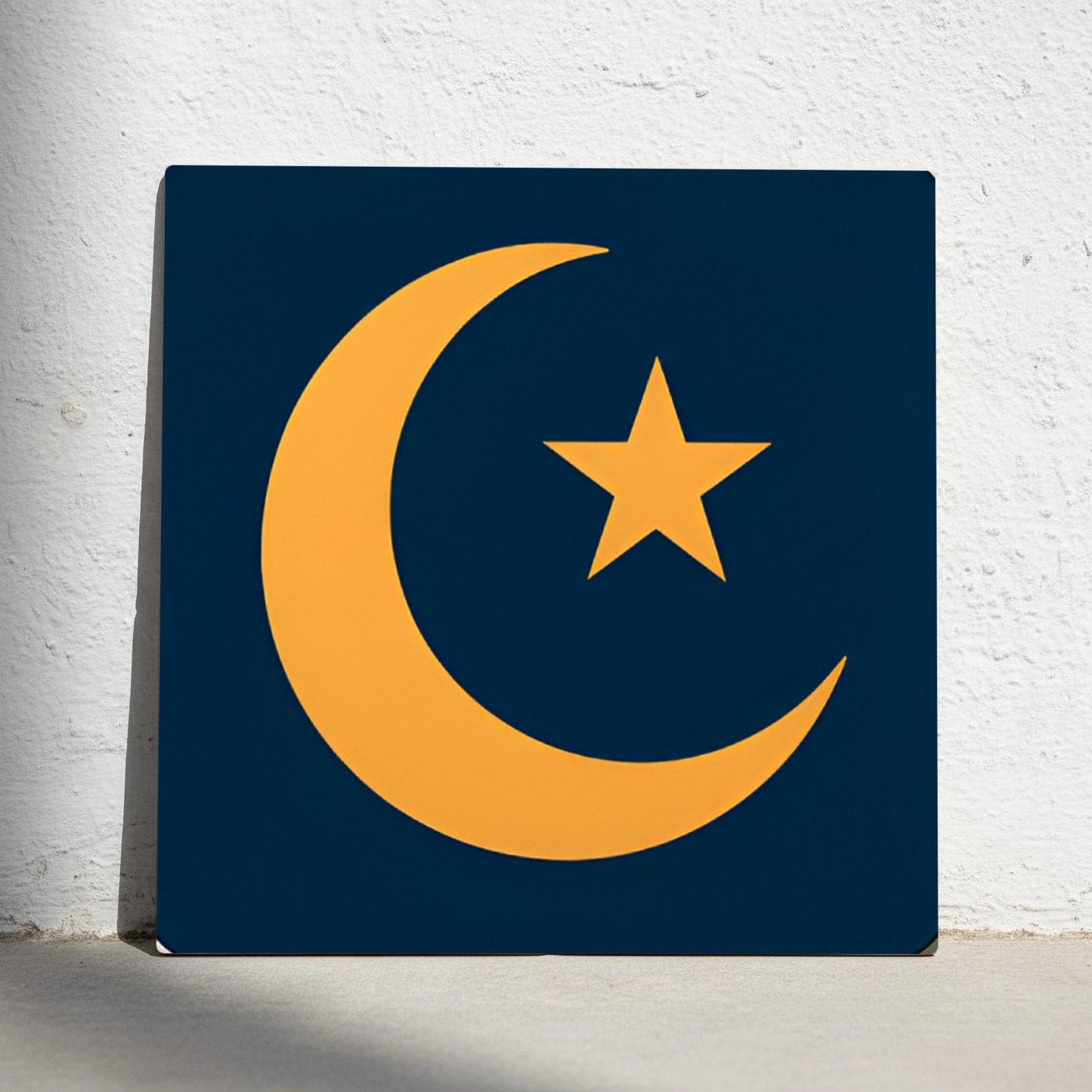Azulejo Islamic Crescent luna y estrella — Design Géométrique Moderne