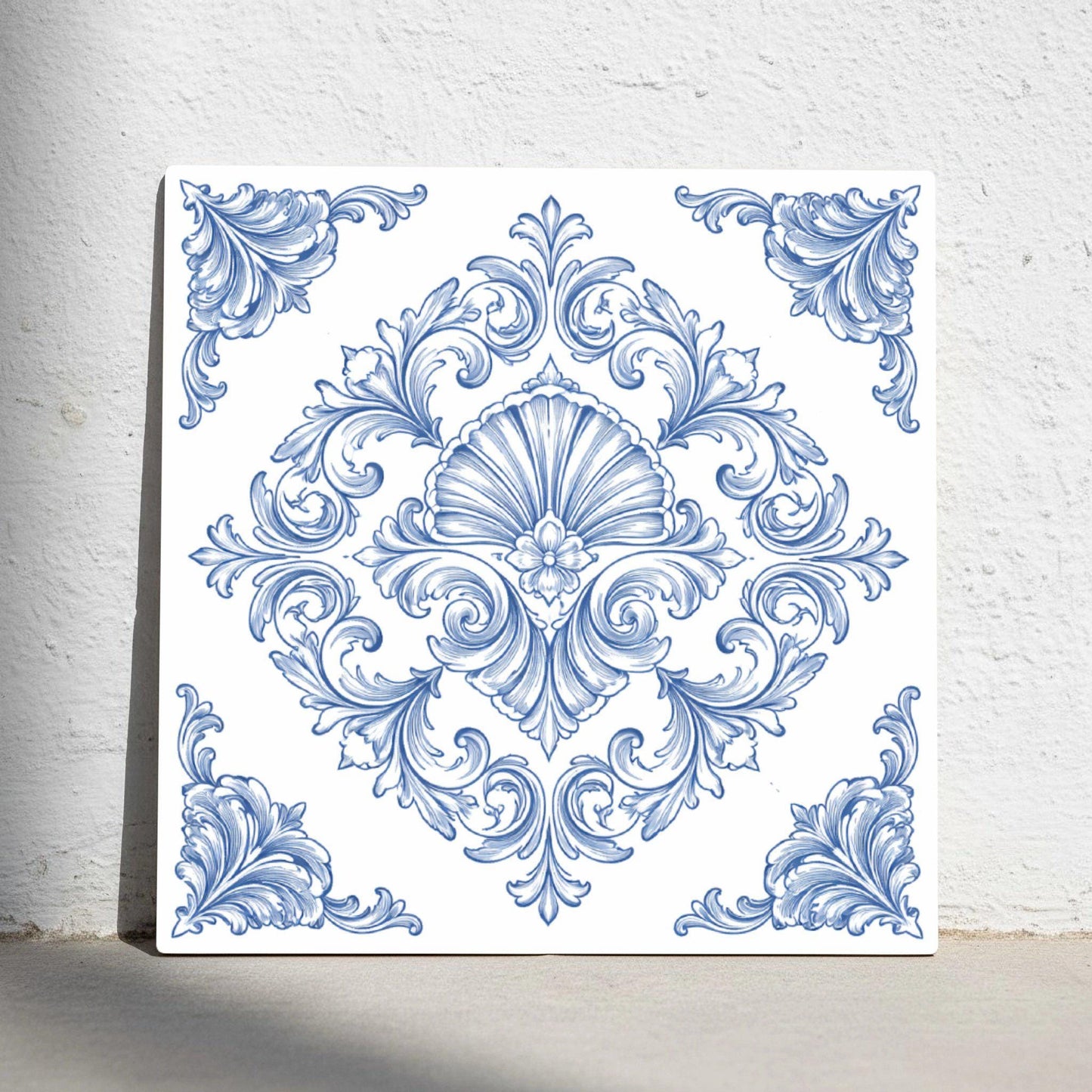 Santiago Baroque Shell — Ornamental Ceramic Décor Decorative Tile