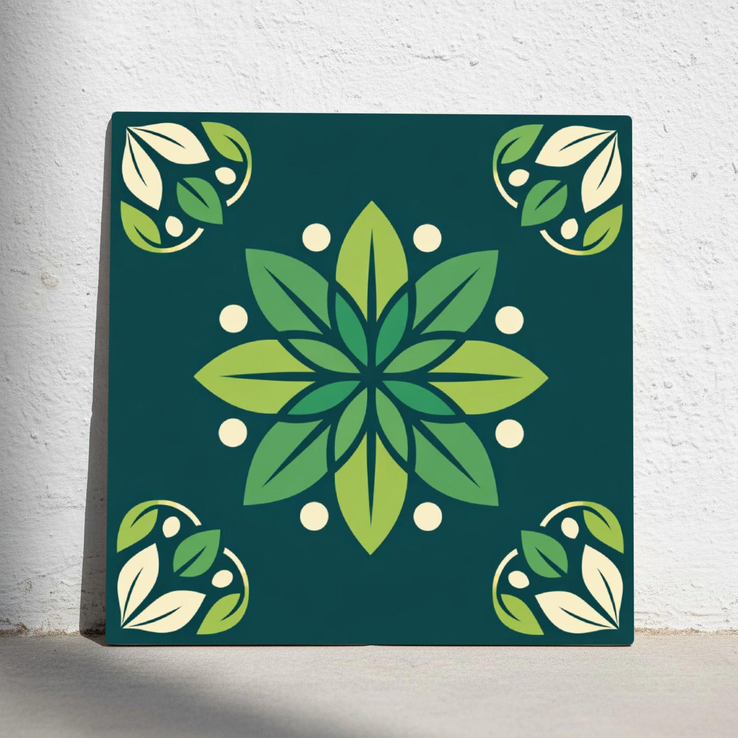 Azulejo Emerald botánico