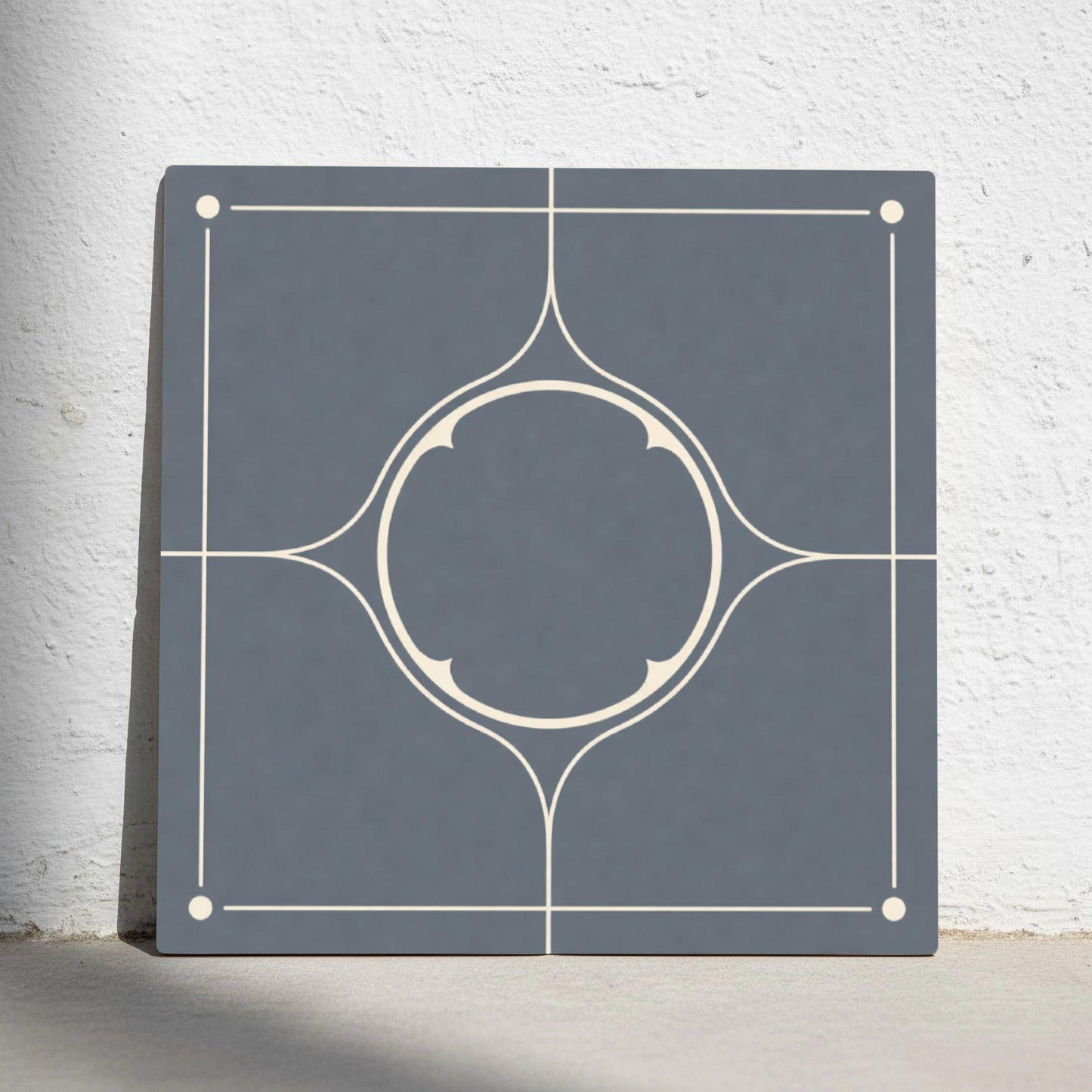 Ceramic Tile Grey Stone Style Minimalist — Vintage-Style Ornament
