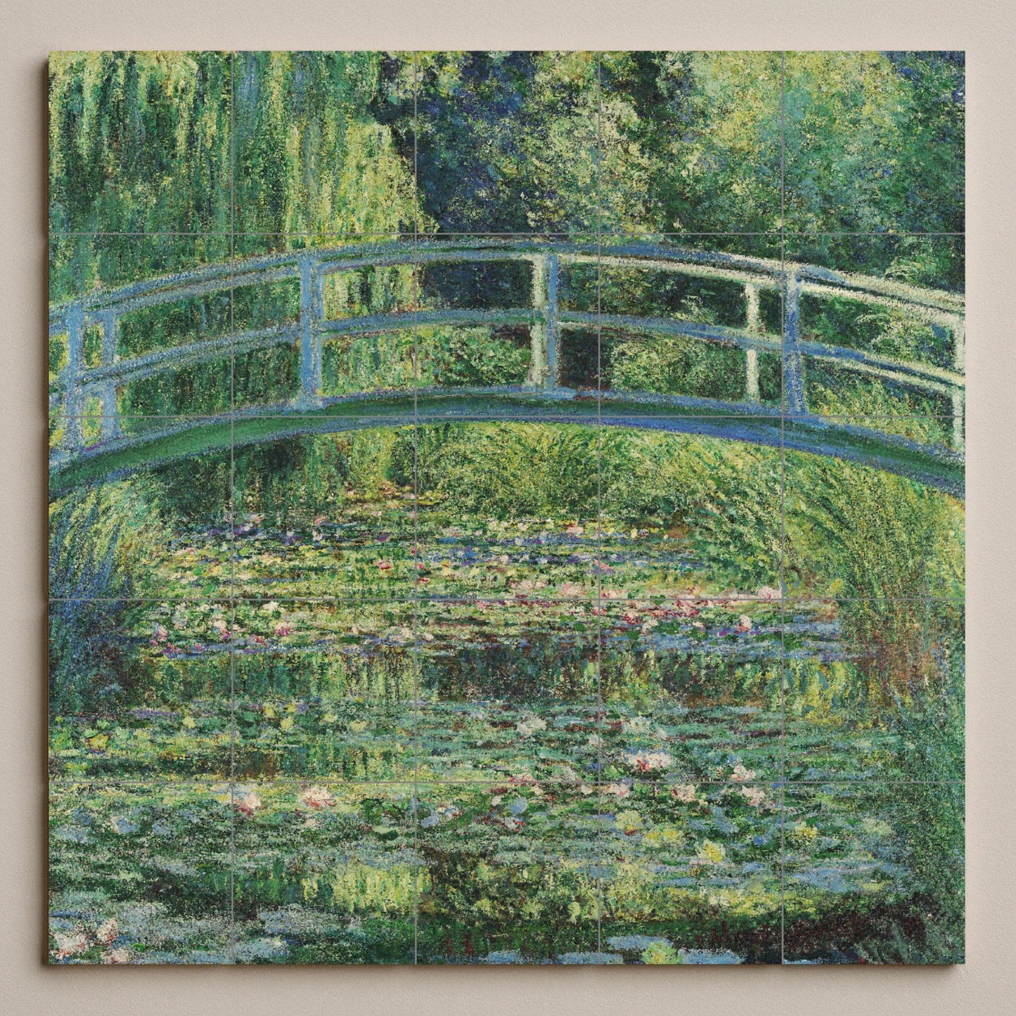Estanque von nenúfares — Volkskunst-Dekor, Wandkunst aus Keramikfliesen