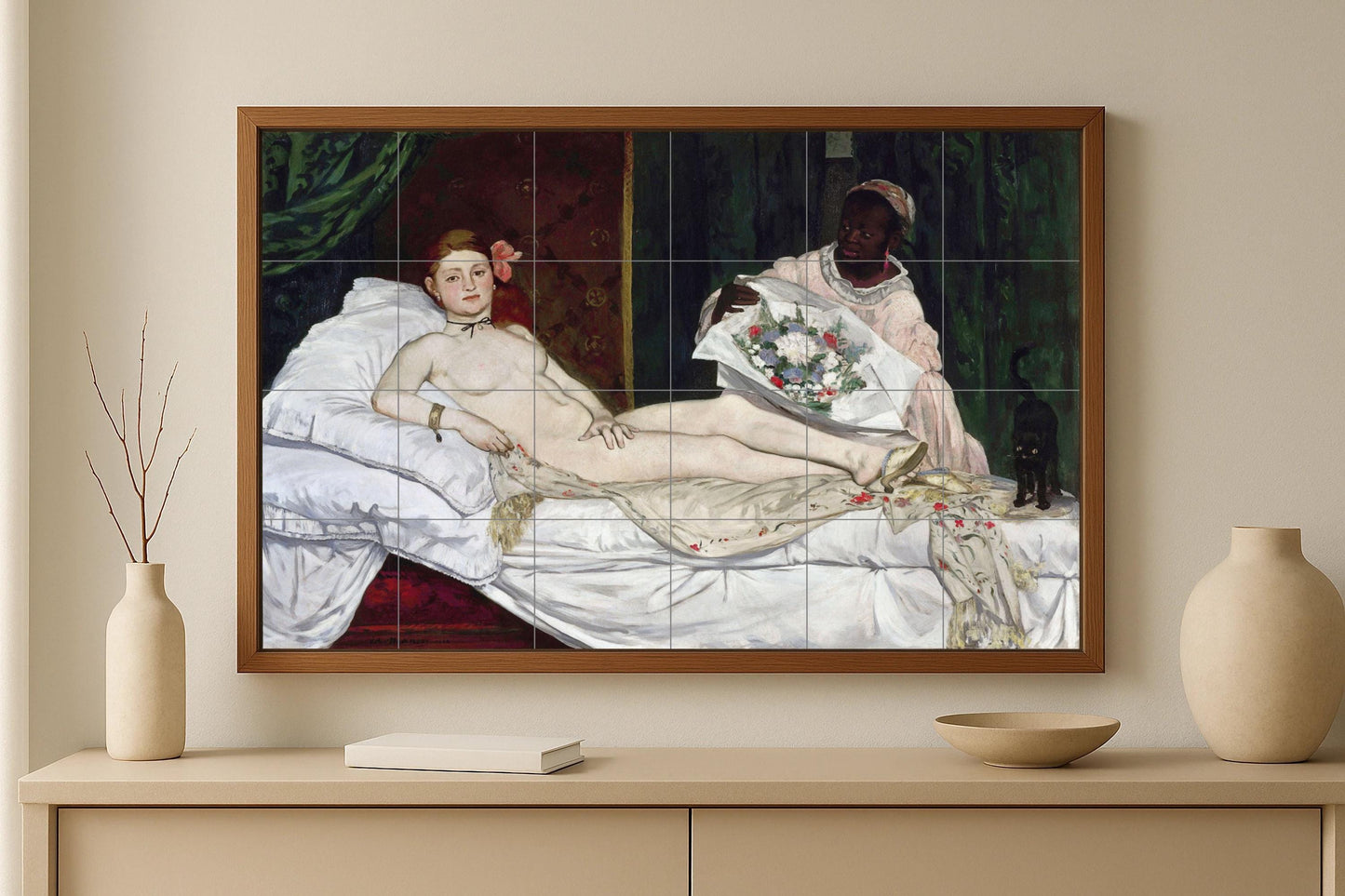 Olympia — Volkskunst-Dekor, Wandkunst aus Keramikfliesen