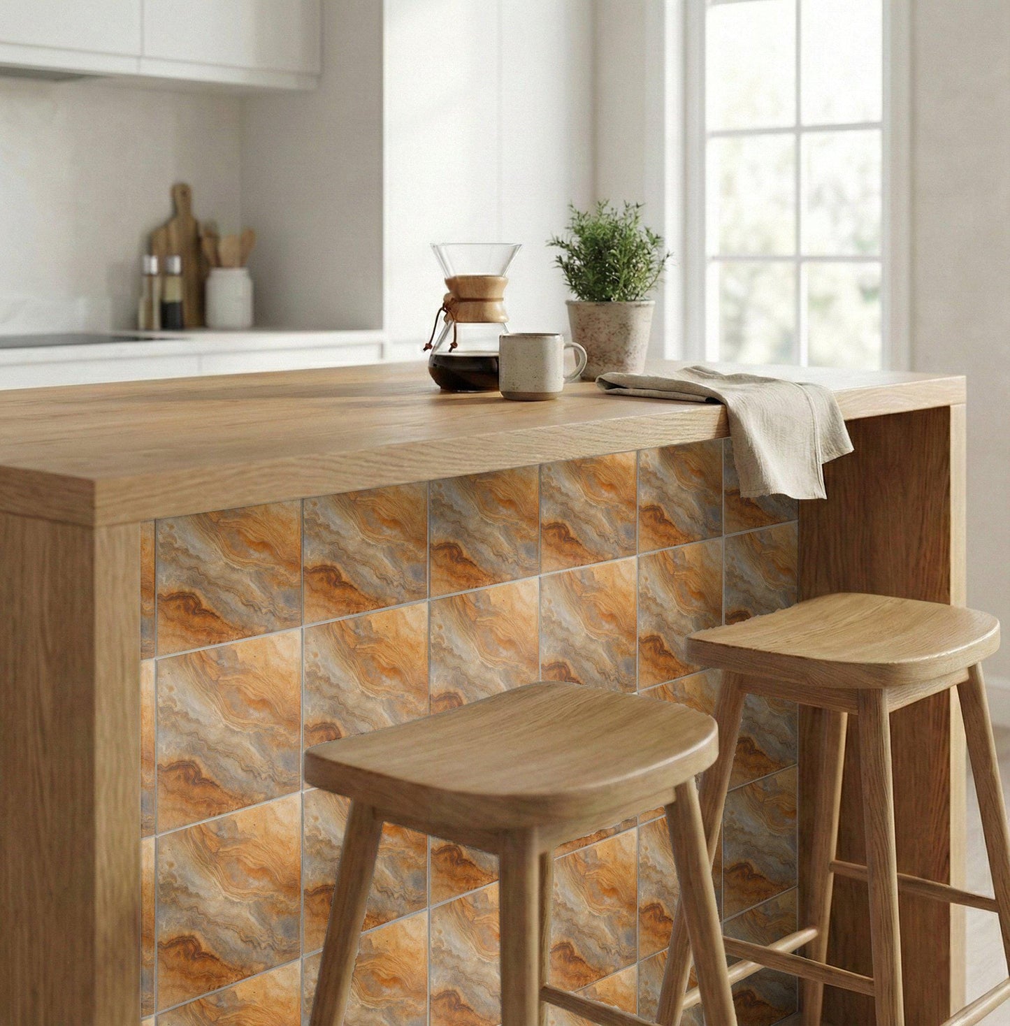 Ceramic Tile Golden Onyx Effect — Ornamental Ceramic Décor