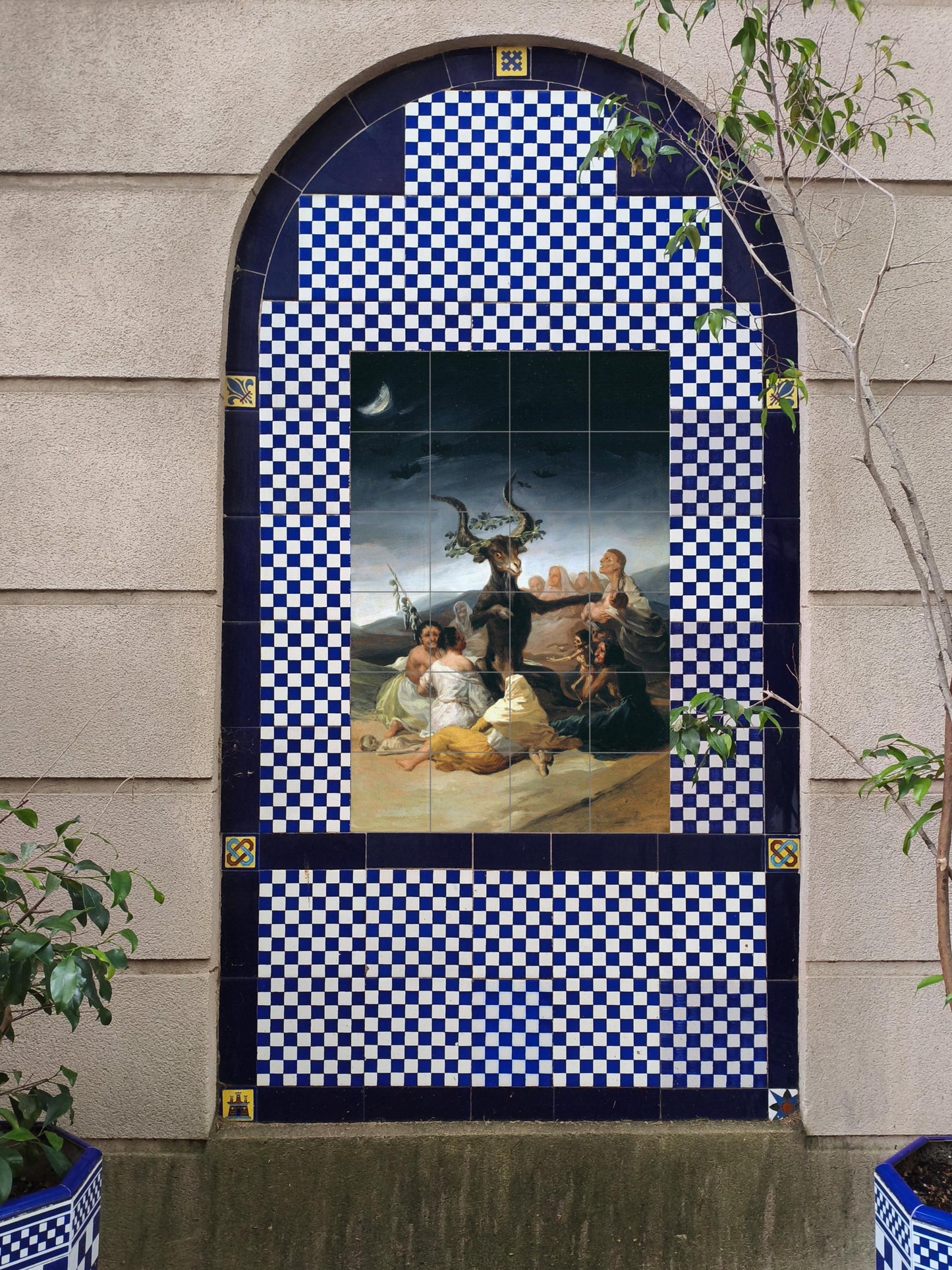 "Aquelarre of Bruges" - Art Mural — Ornamental Wall Panel · Tile Wall Art