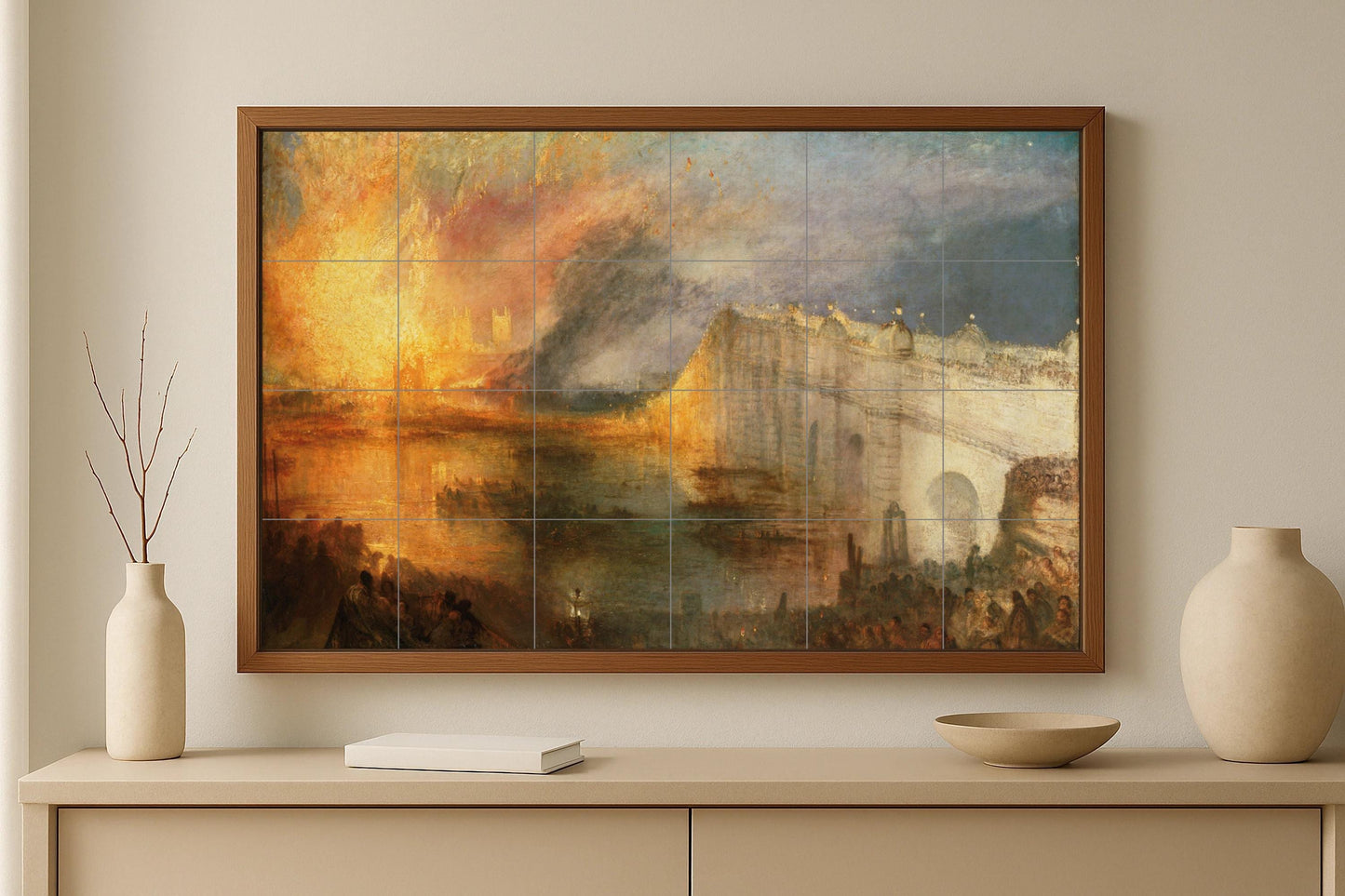 Que representa el incendio · Fresque Céramique — Panneau Mural Ornemental