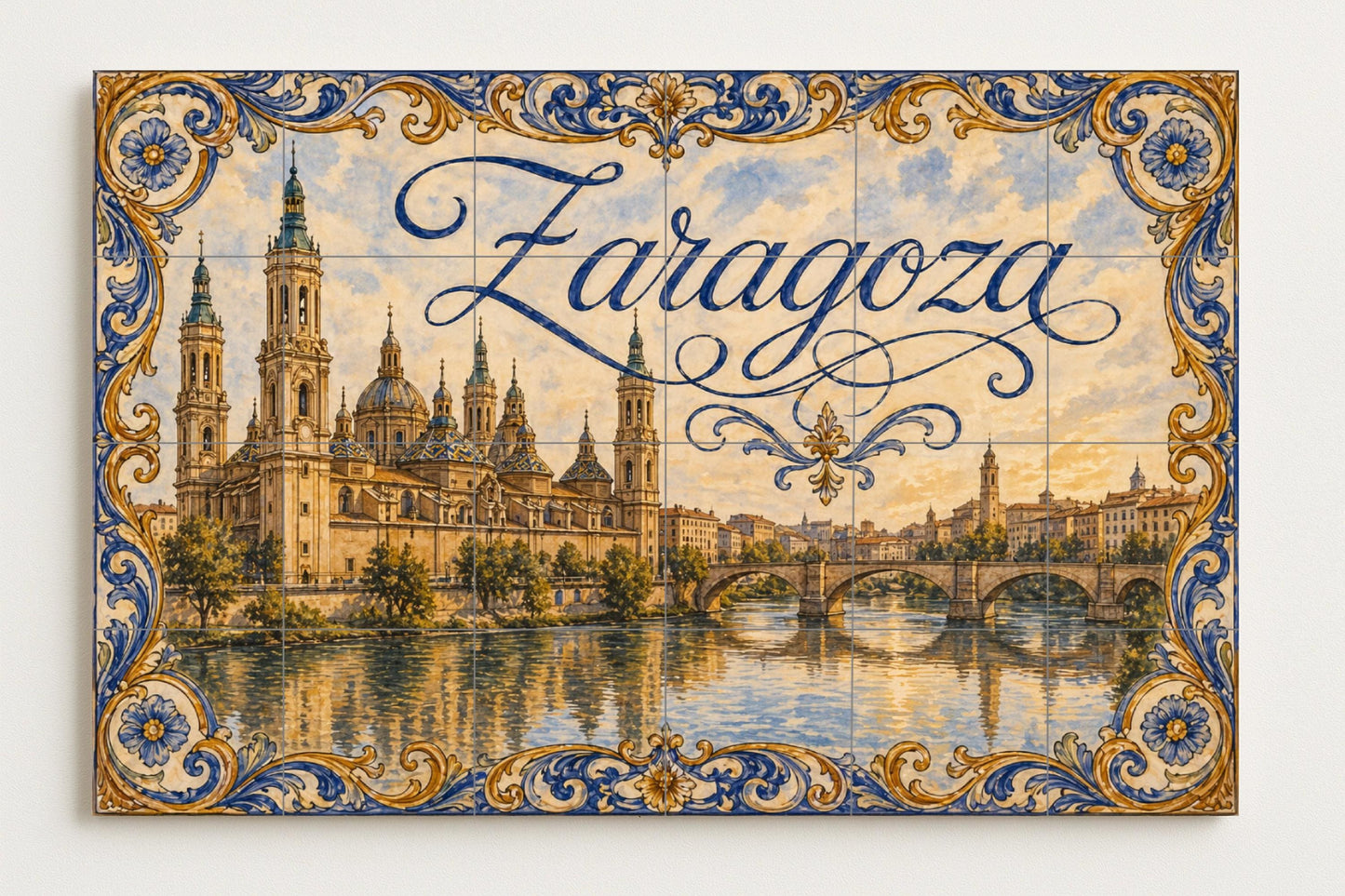 Fresque en Carrelage Basílica du Pilar de Zaragoza, decoració — Fresque de Monument