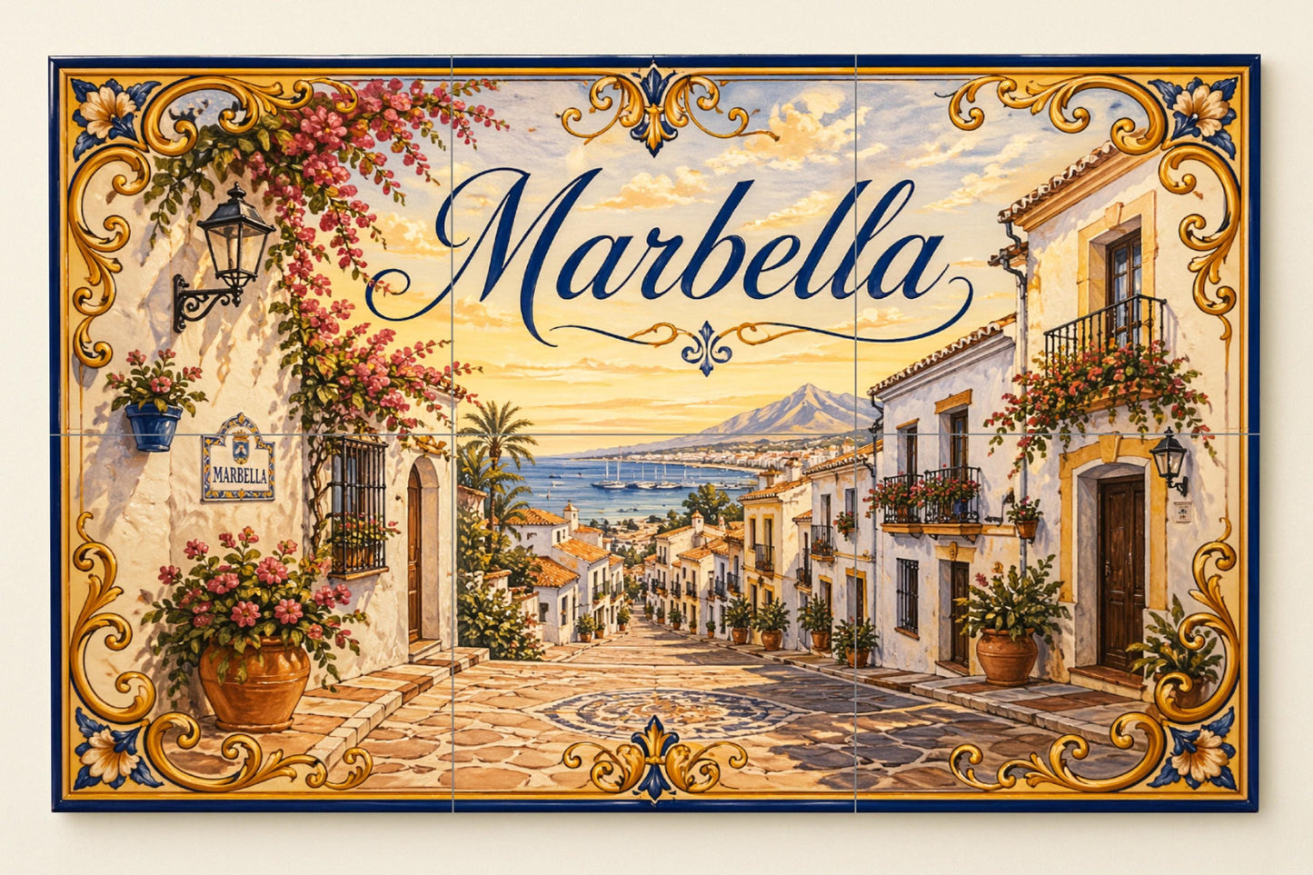Andaluza de Marbella, decoración de pared en la — Villes et Monuments, Art Mural en Céramique