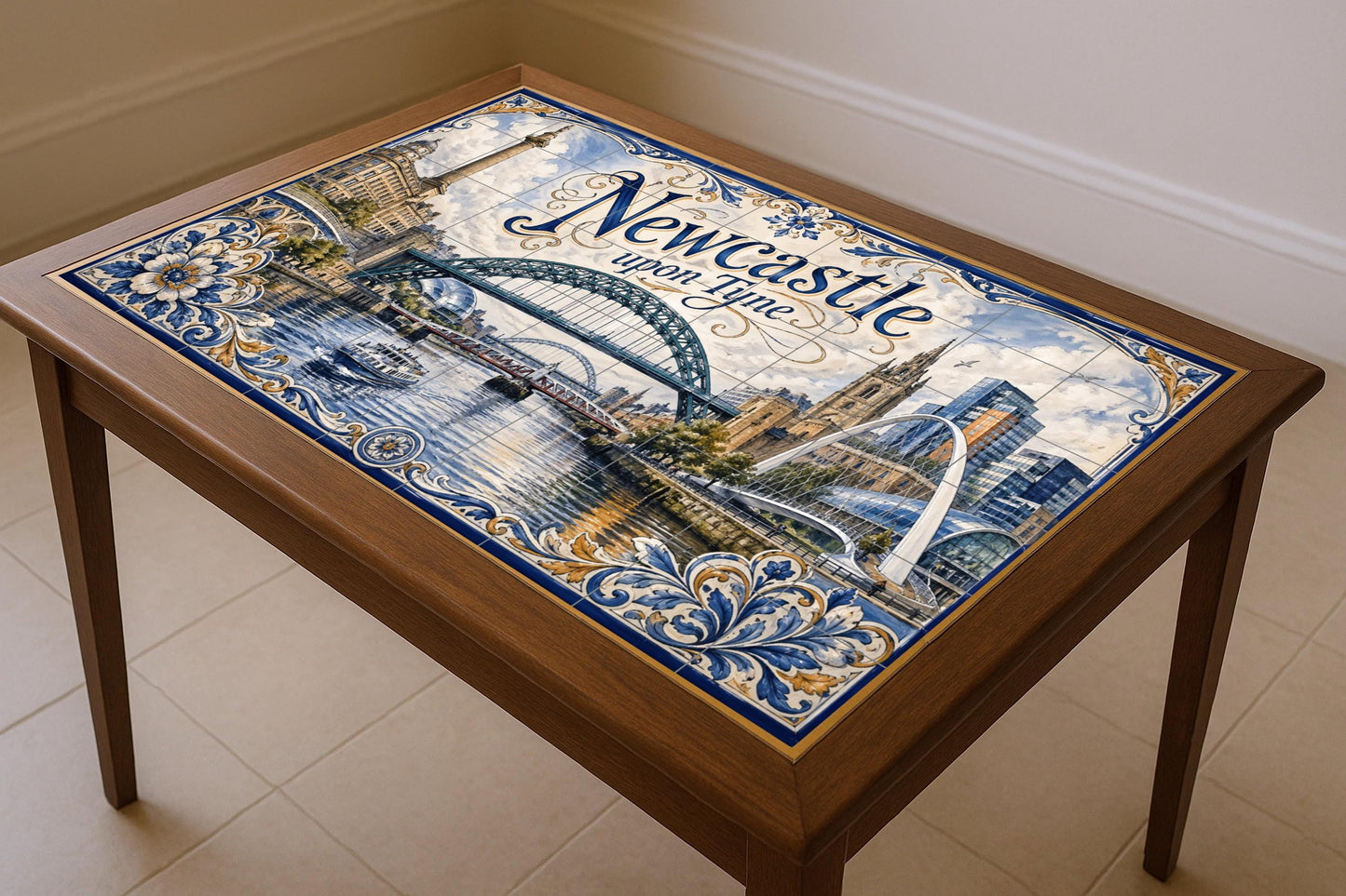 Mural de azulejos de cerámica de Newcastle upon Tyne, arte mural del…