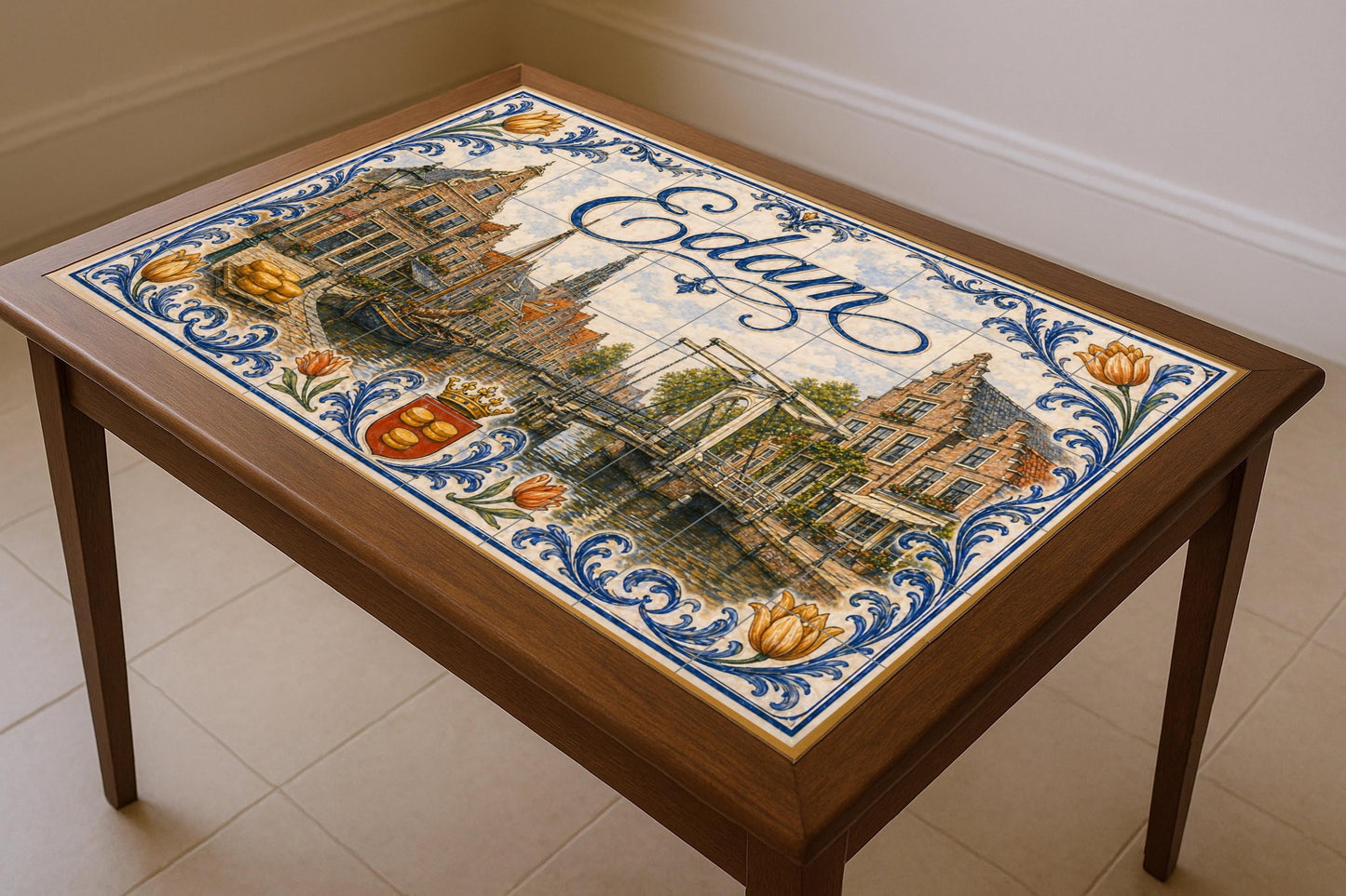 Du Pont du Canal de Edam, Pays-Bas , cas — Villes et Monuments, Art Mural en Céramique