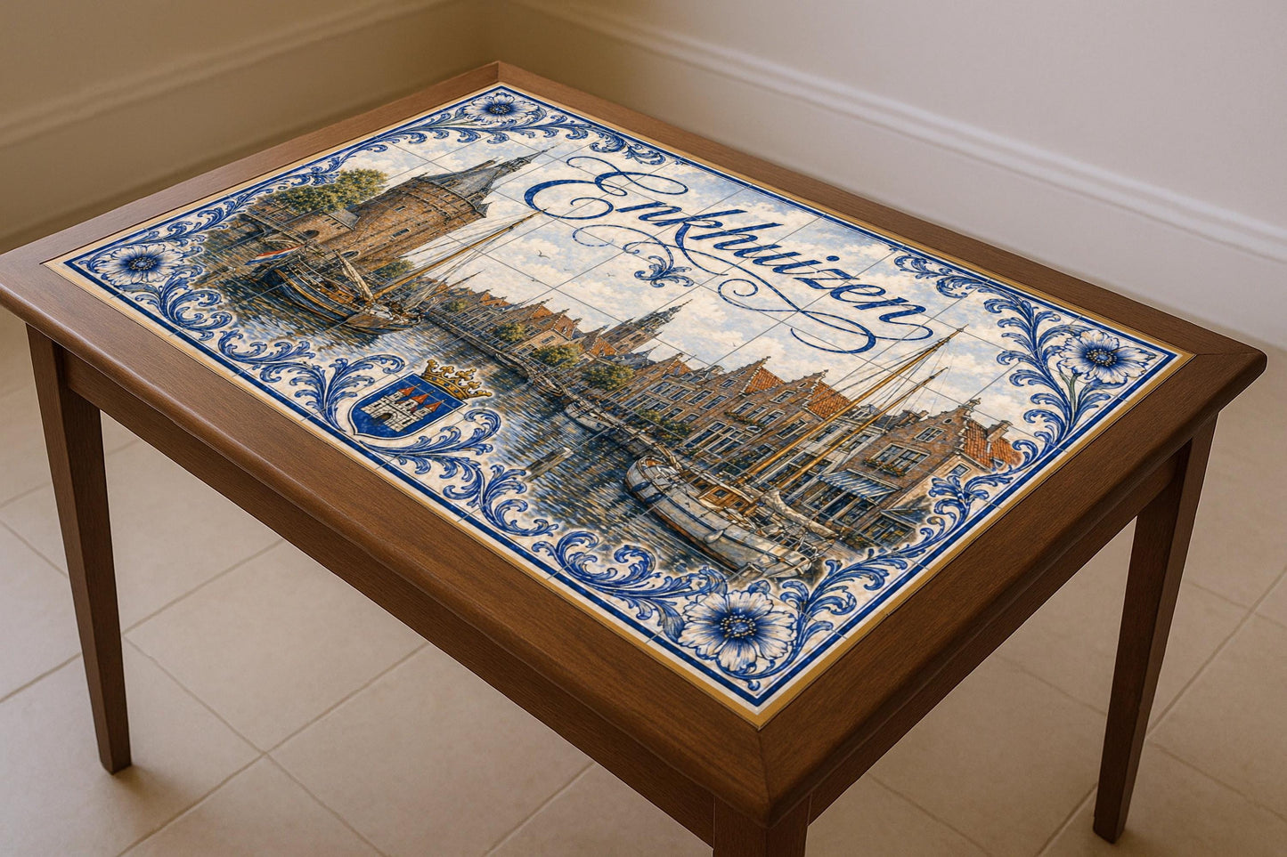 Enkhuizen, veleros du Port Hollandais, Art — Fresque Murale en Carreaux de Céramique · Art Marin et Côtier