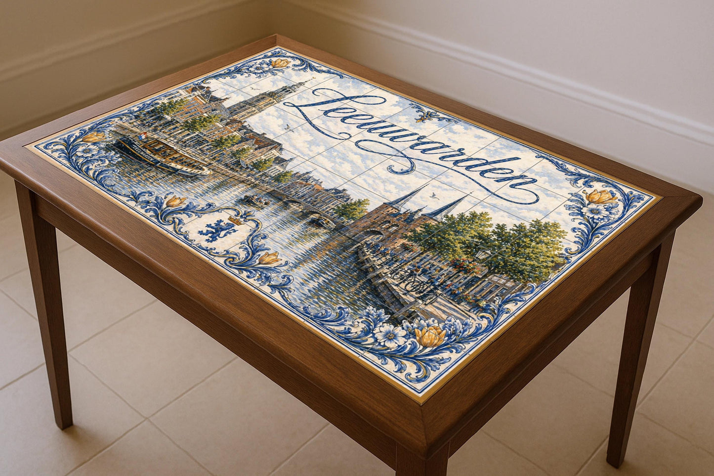 Mural de azulejos de cerámica de los canales históricos de…
