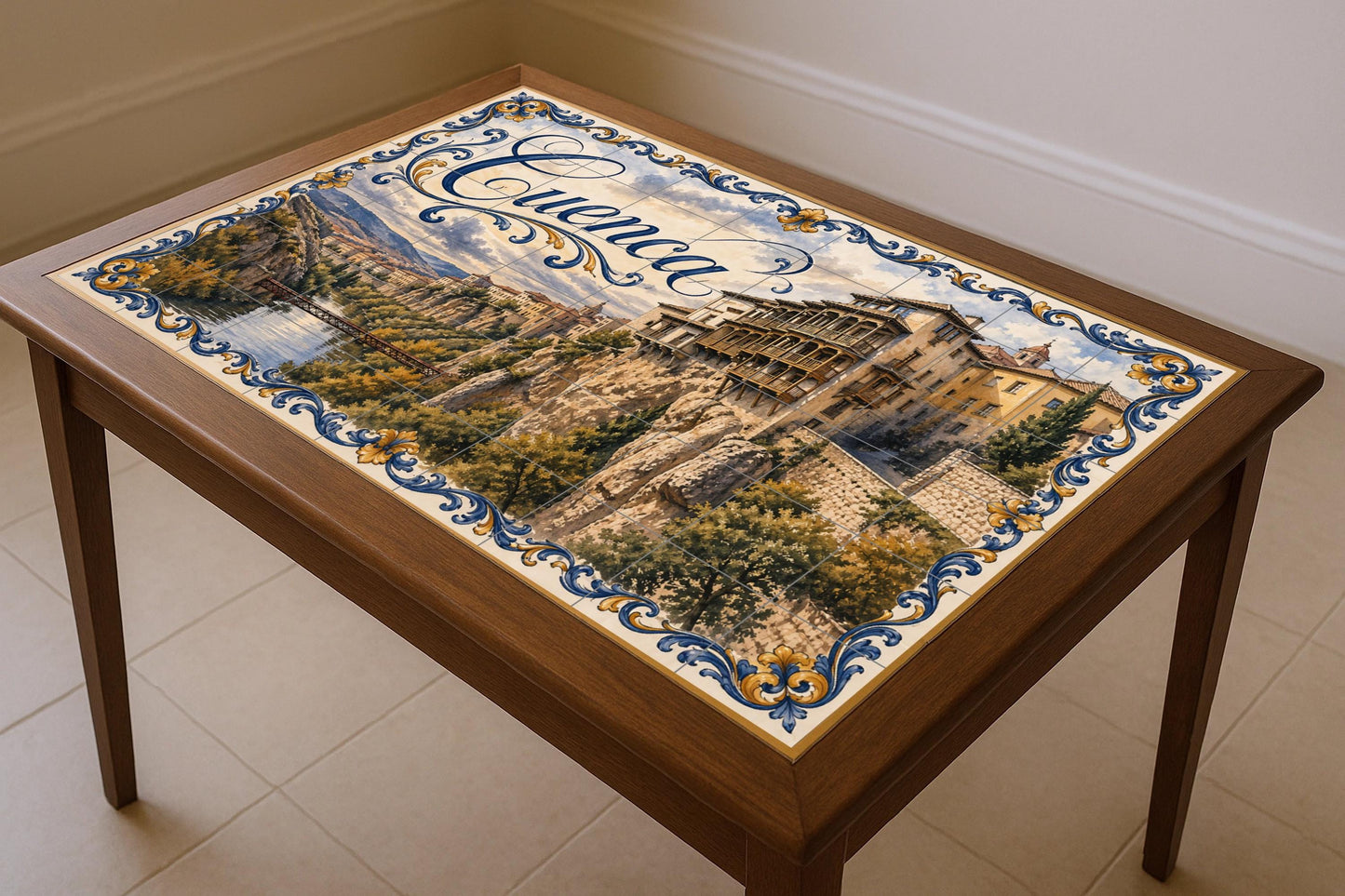 Las Casas Colgantes de Cuenca, decoración de p — Fliesen-Wandbild aus Keramik · Reise-Wanddekor