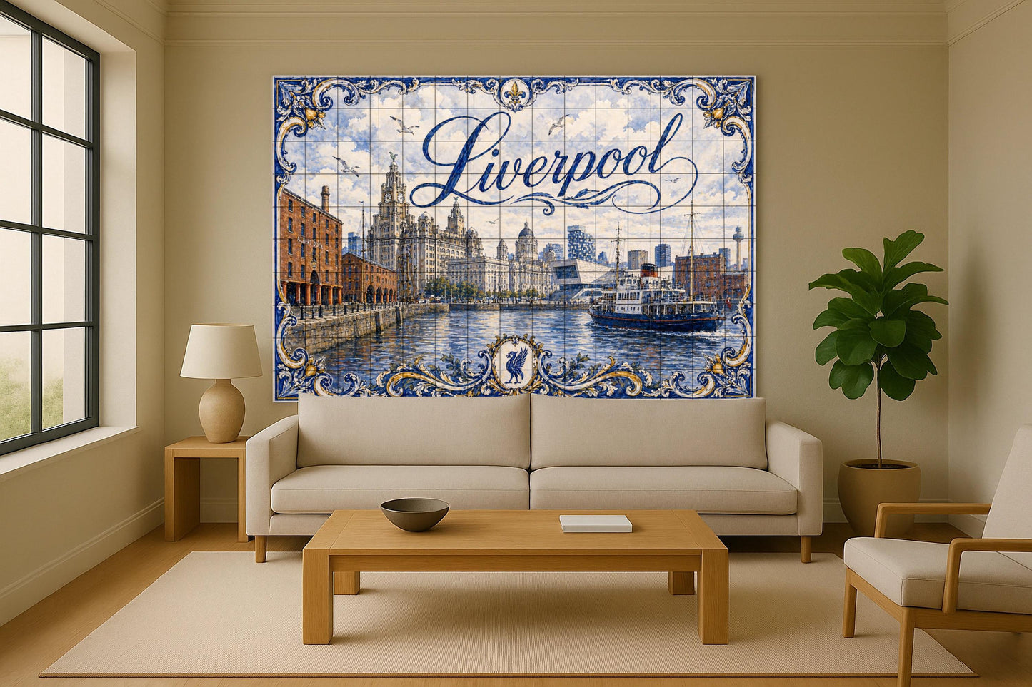 Liverpool, Angleterre, Art Mural de Albert · Fresque Céramique — Fresque de Monument