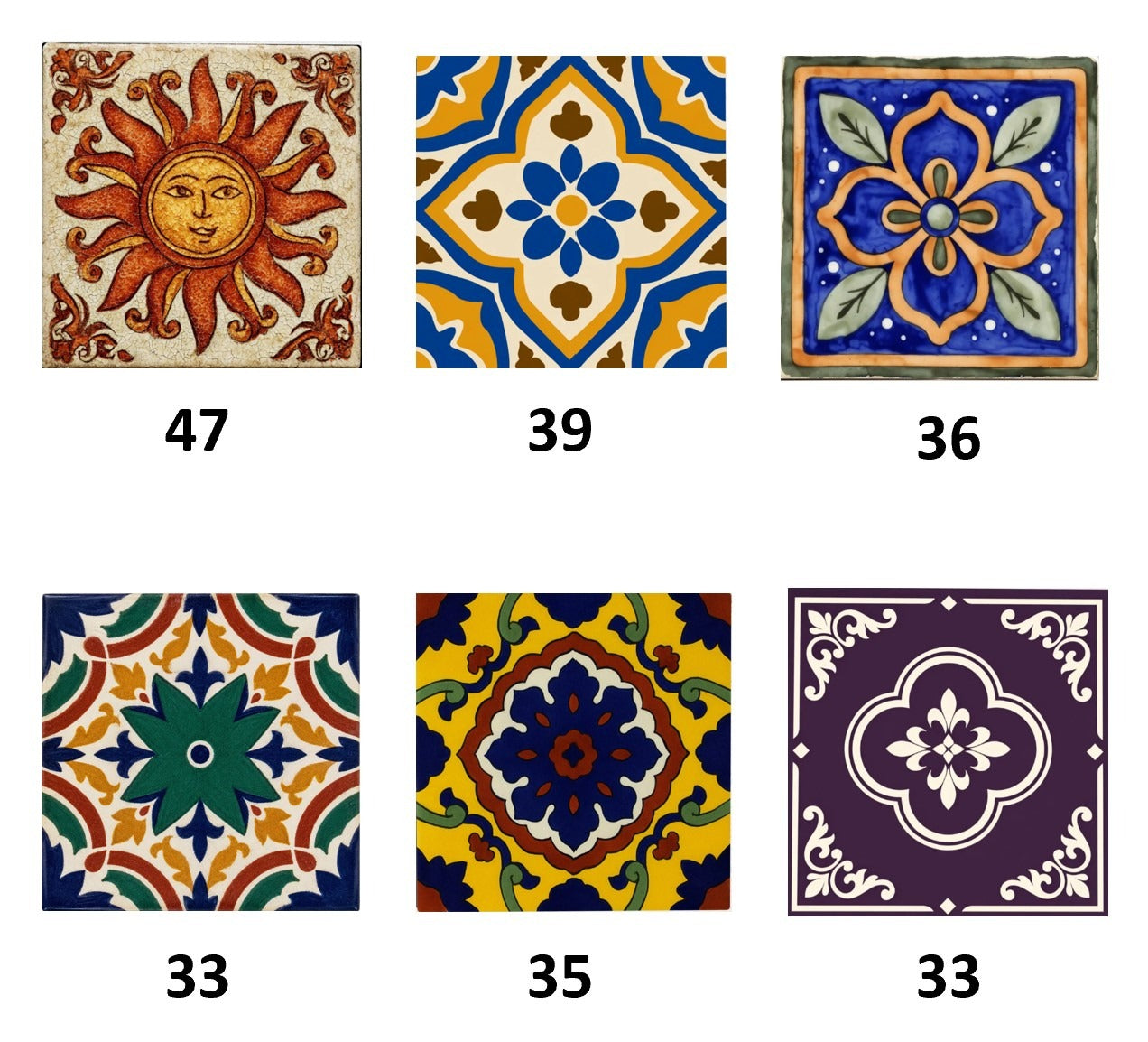 Azulejos 15×15 cm a medida — 223 uds (6 diseños)
