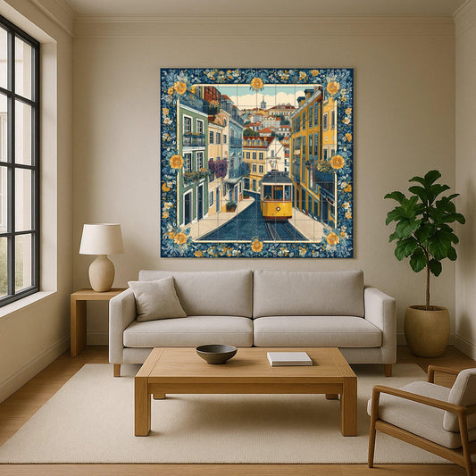 Tranvía of Lisbon — Travel Wall Décor · Ceramic Tile Mural