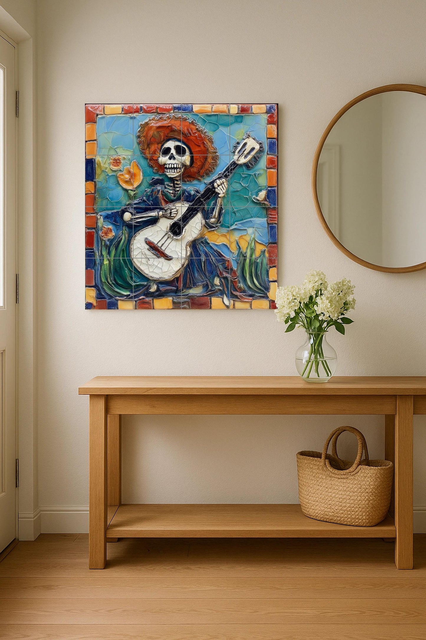 Día de les Muertos — Paysage Botanique, Art Mural en Céramique