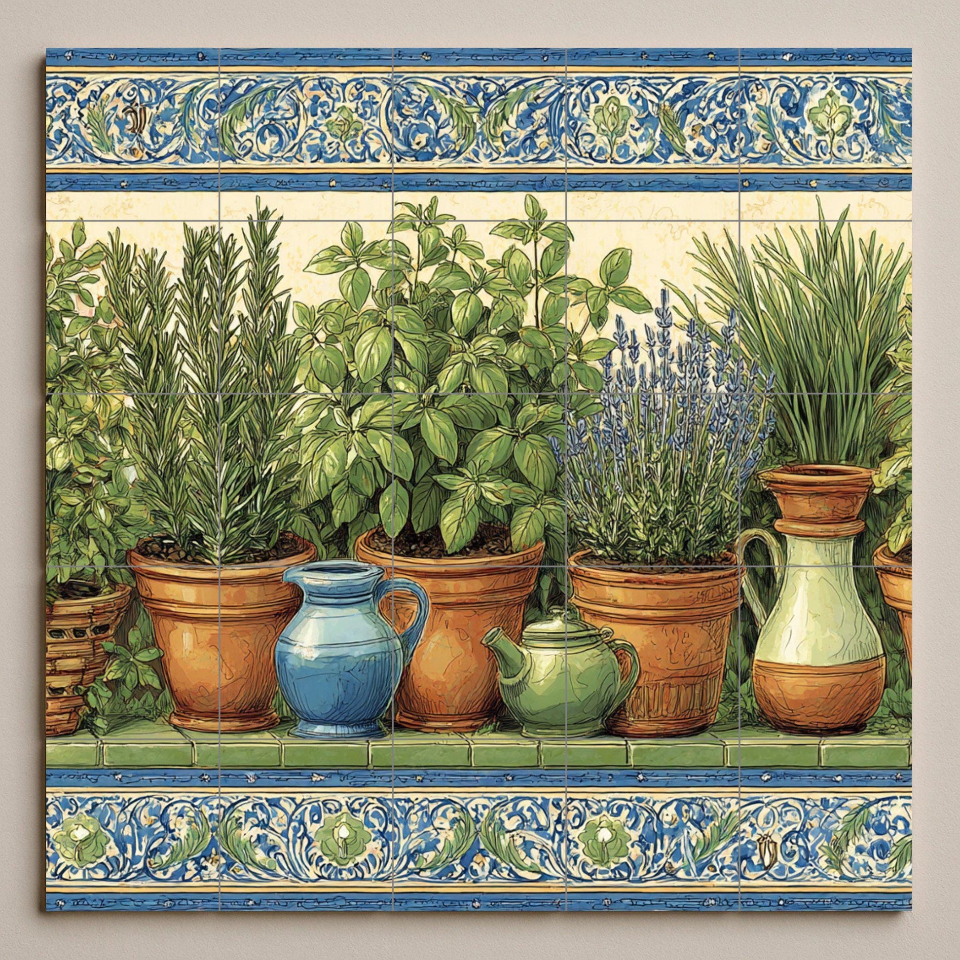 Fliesenbild Garten von hierbas — Landhausküchen-Kunst